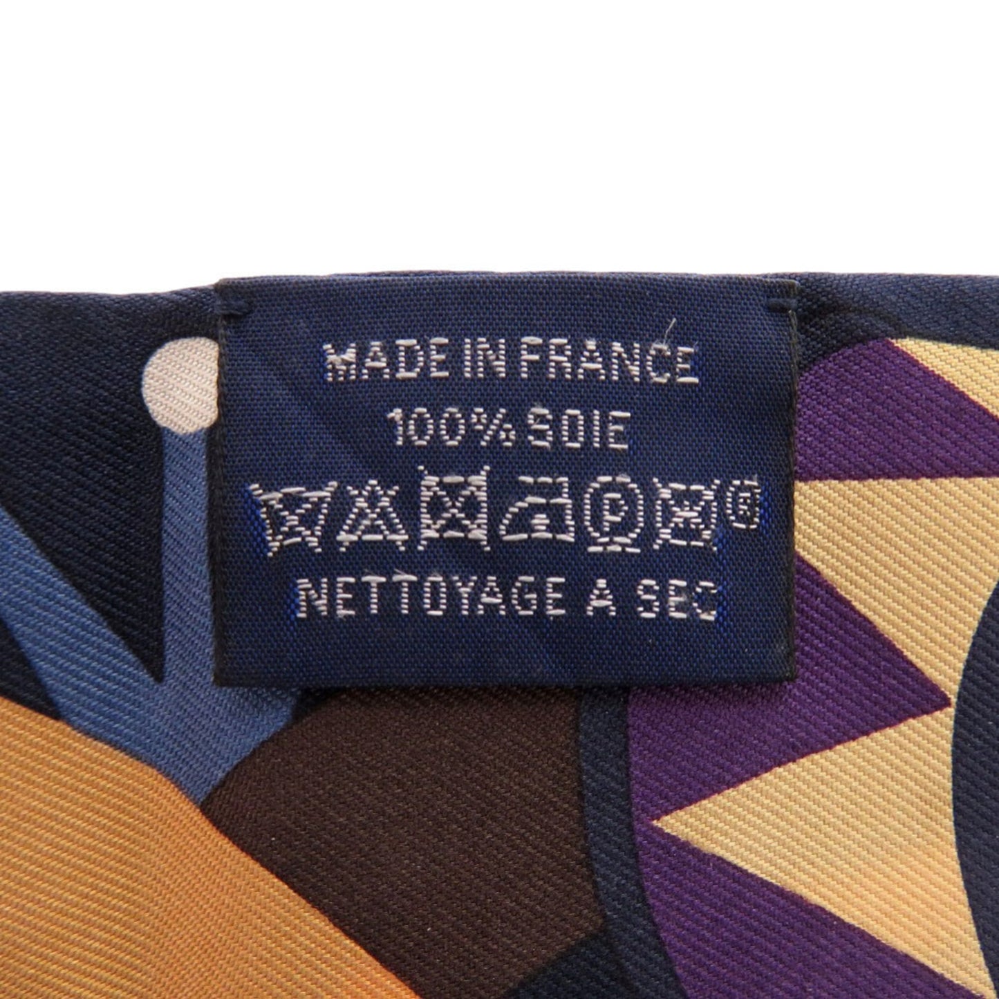 Herms Twilly "Parade En Fanfare" Silk Ardoise Blue Jean Beige Scarf Muffler 0154 Hermes