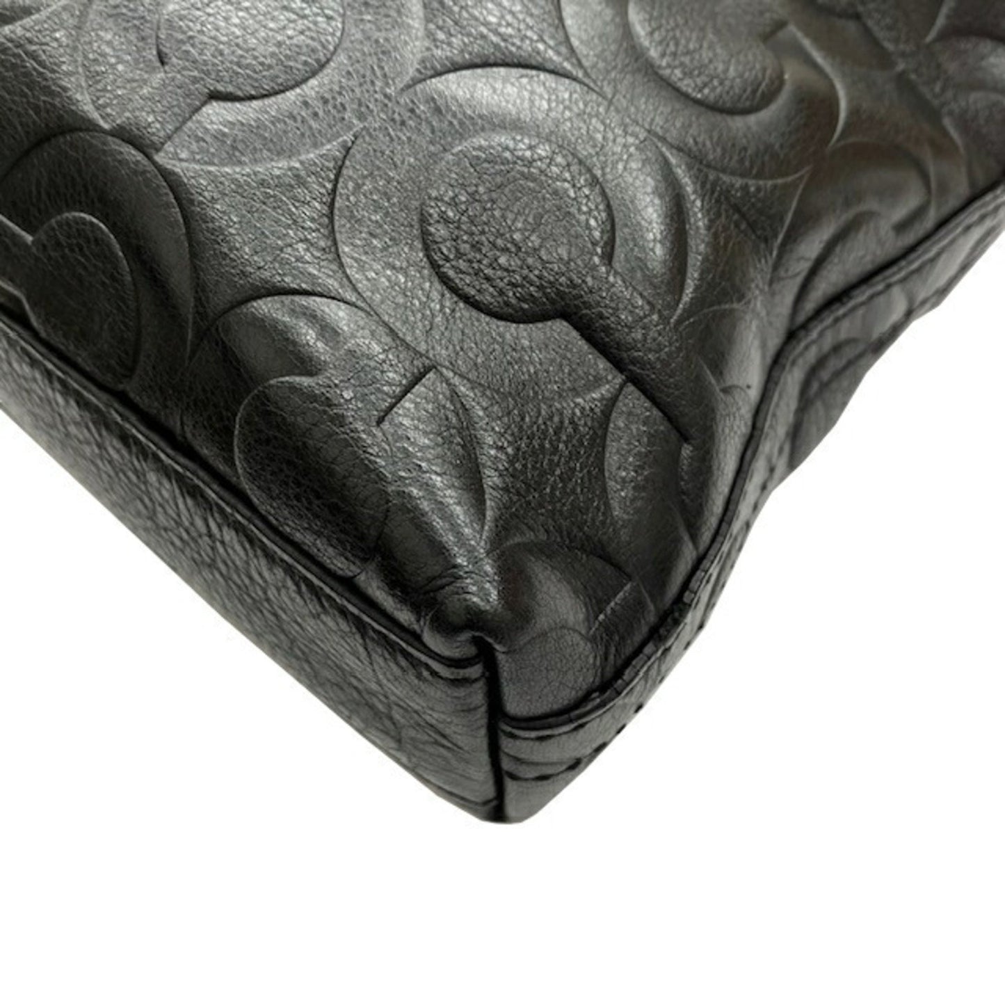 Coach Shoulder Bag 70248 Black Leather