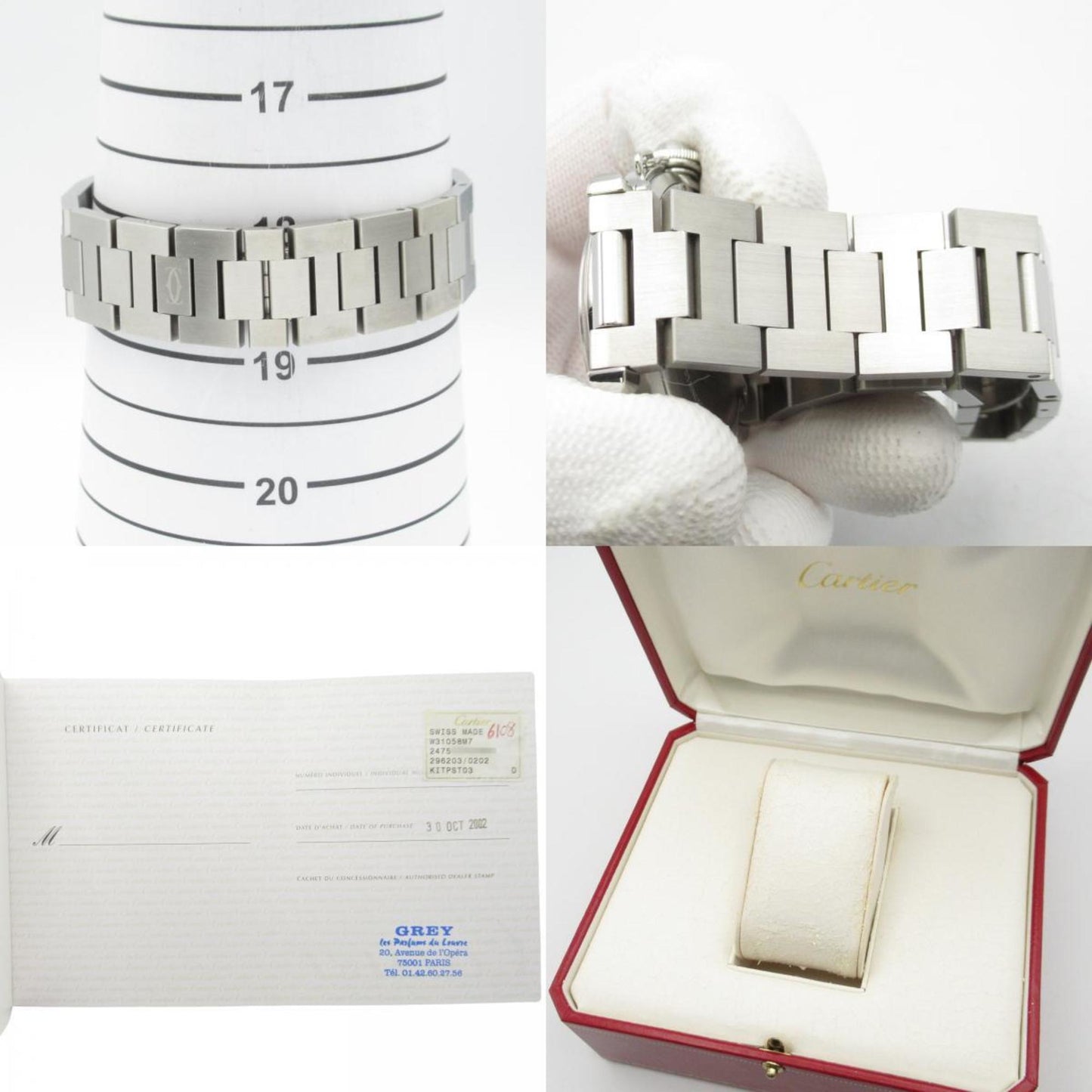 Cartier Pasha C Big Date Watch Stainless Steel Boys Pink W31058M7
