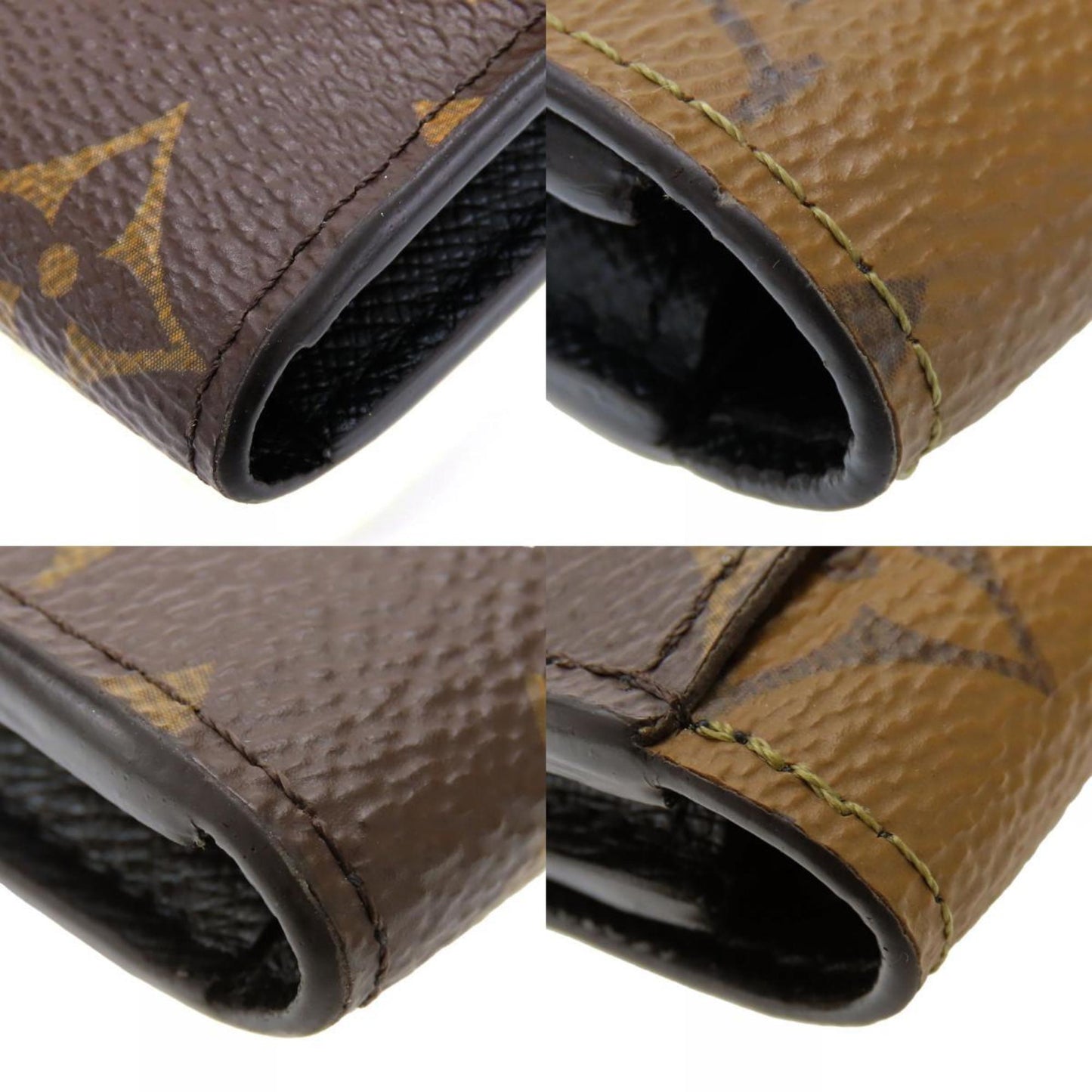 Louis Vuitton Bi-Fold Wallet Portefeuille Rosalie M82333 Monogram Reverse Brown Compact Accessory