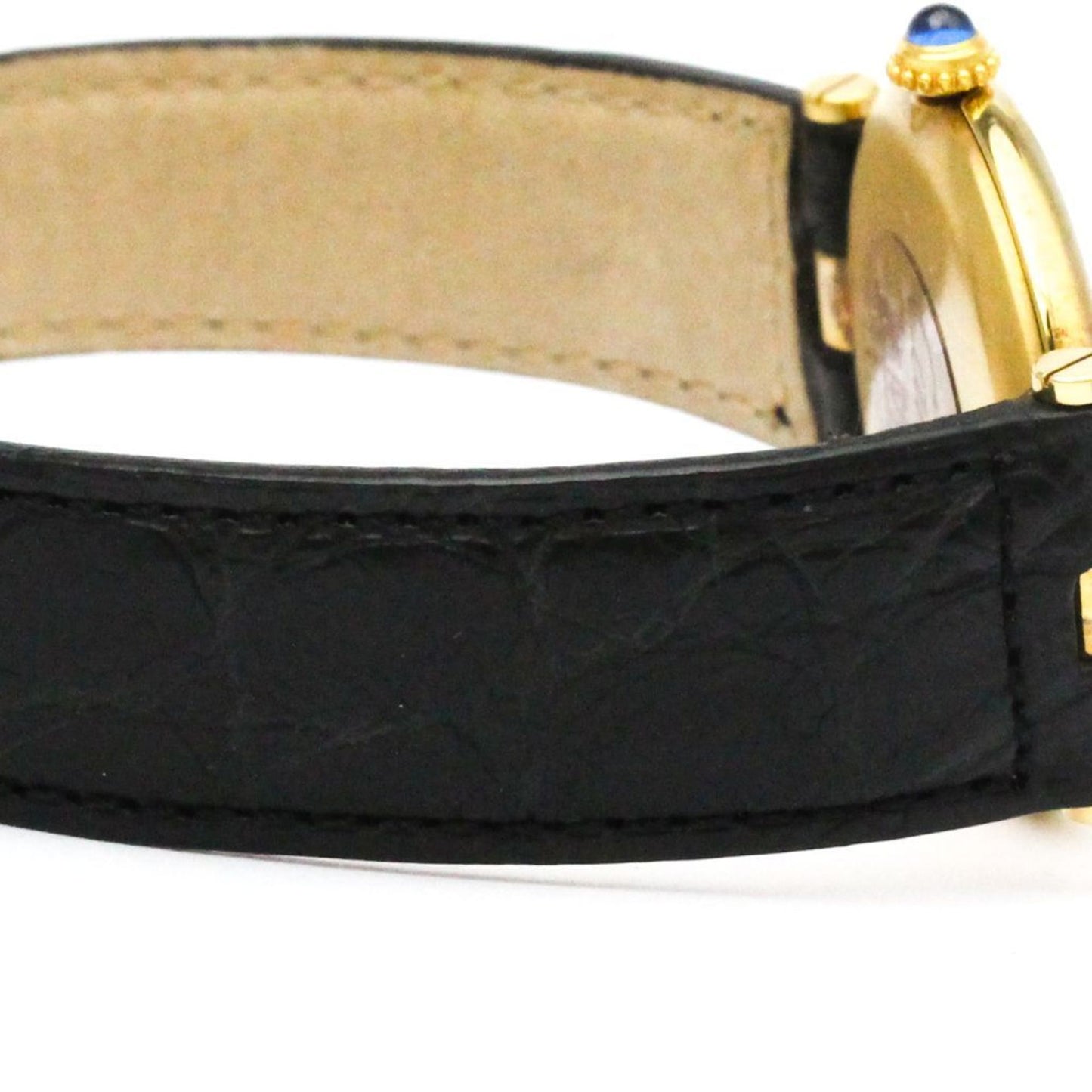 Cartier Must Vermeil Gold Plated Leather Quartz