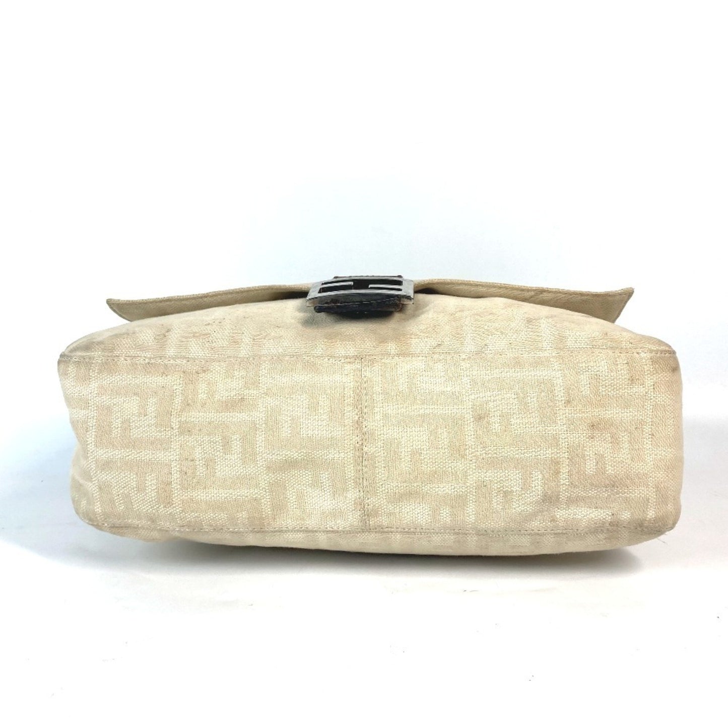 Fendi Zucca Mamma Bucket Shoulder Bag Canvas Leather