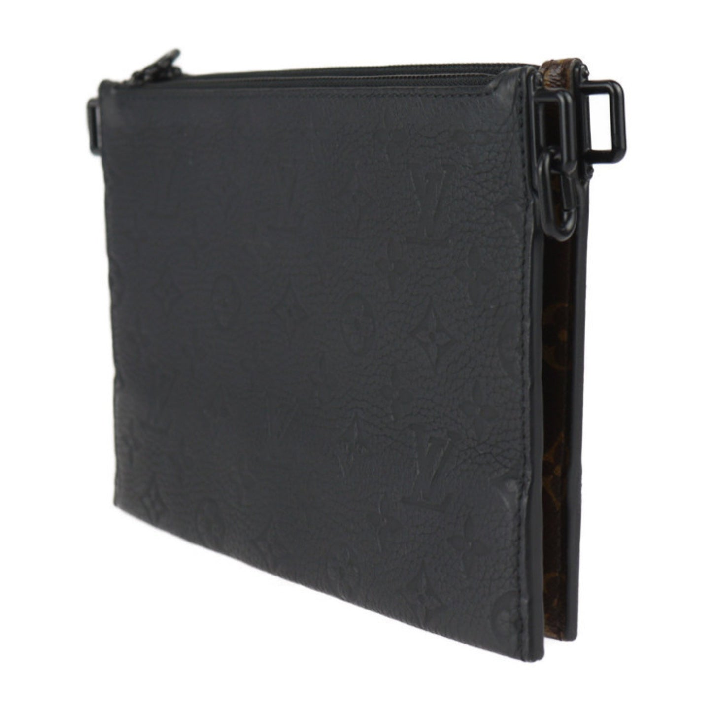 Louis Vuitton Louis Vuitton Trio Pouch Nm Shoulder Bag M59681 Monogram Canvas Empreinte Brown Black