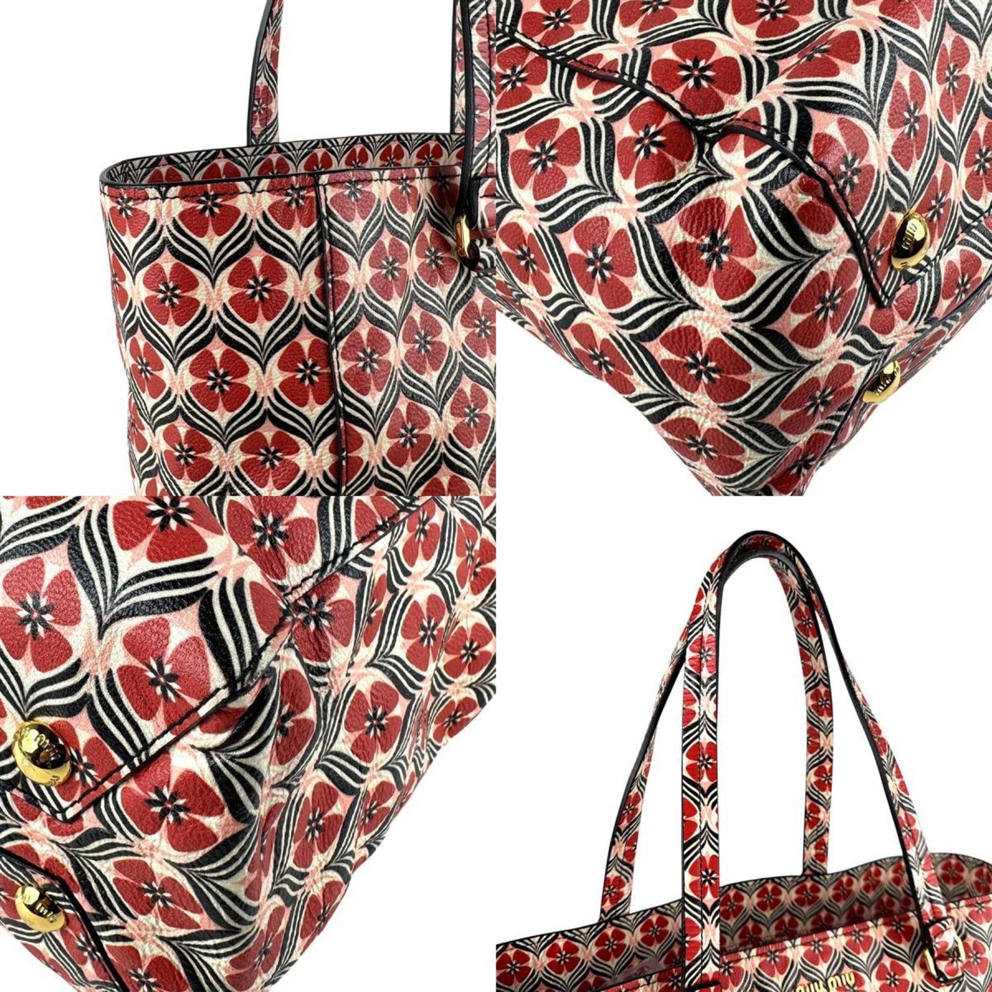 Miu Miu Miu Shoulder Bag In Coated Canvas