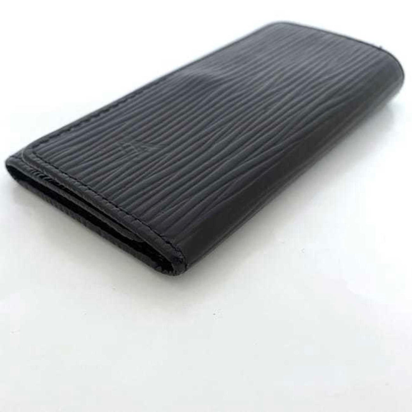 Louis Vuitton 4-Ring Key Case Multicle 4 Ec-22970 Black Noir Epi M63822 Leather Ca0012 Louis