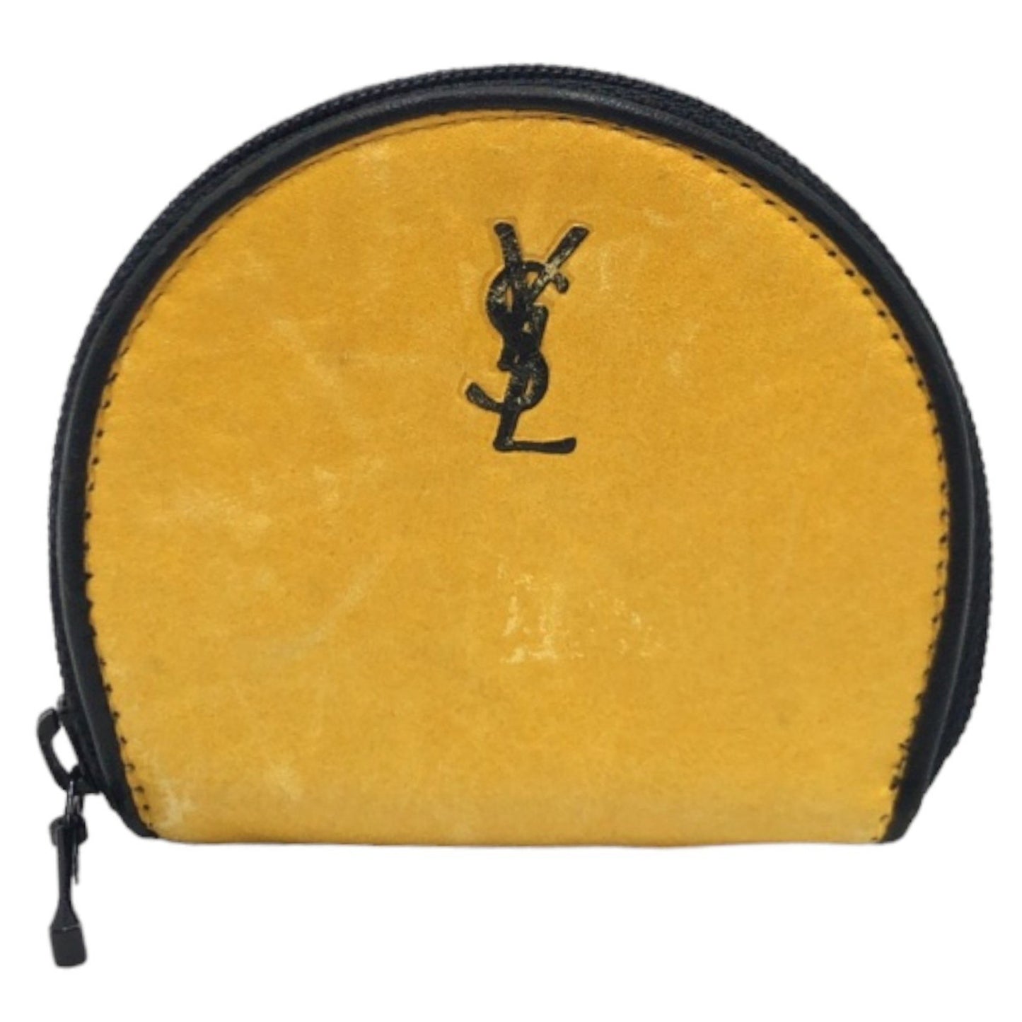 Yves Saint Laurent Vintage Ysl Yellow Leather Wallet/Coin Case/Purse