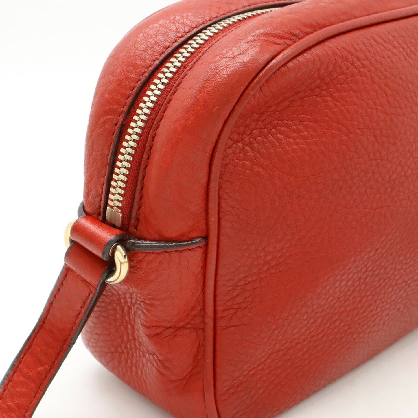 Gucci Soho Small Disco Tassel Shoulder Bag/Pochette In Red Leather