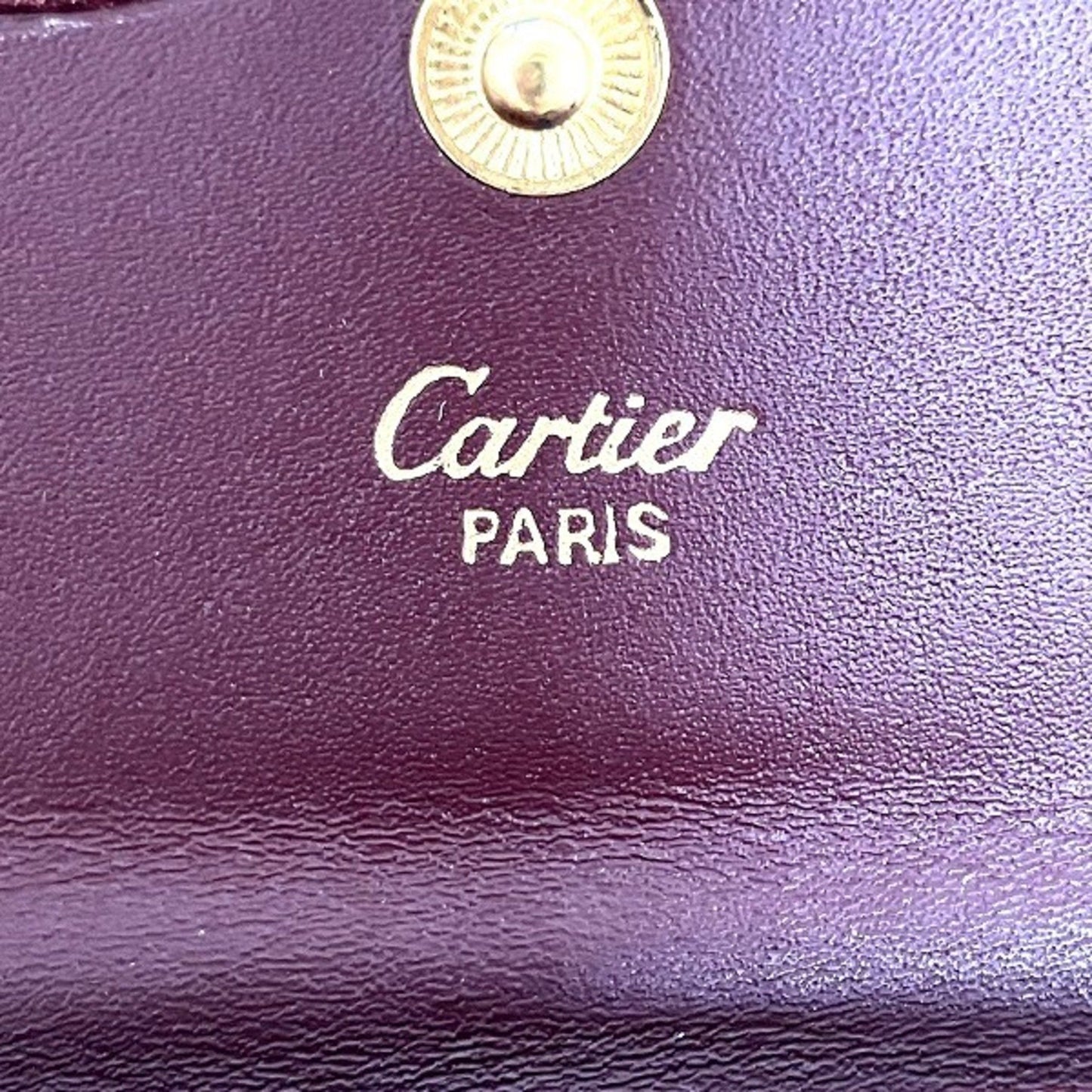 Cartier Must Line Bordeaux Leather Coin Purse Wallet Wallet/Coin Case