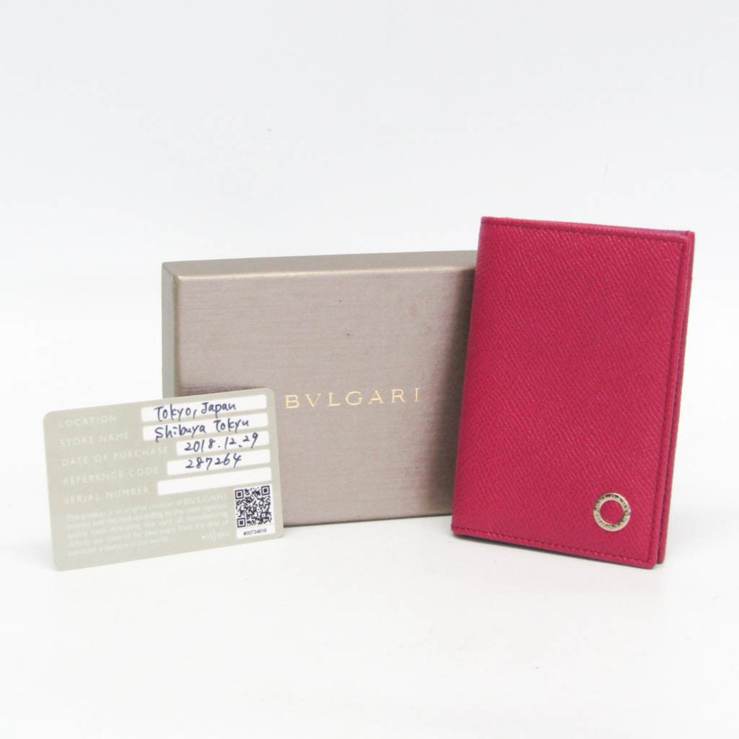 Bvlgari Bvlgari Bvlgari 287264 Leather Card Case Pink