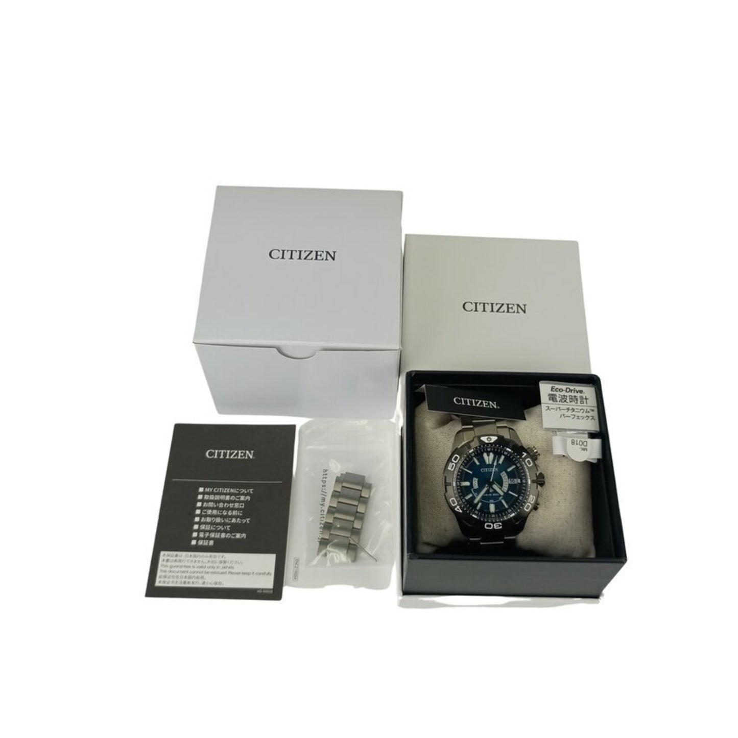 Citizen Promaster Marine Eco-Drive Watch As7145-69L H112-R012487 Silver With Blue Dial And Super