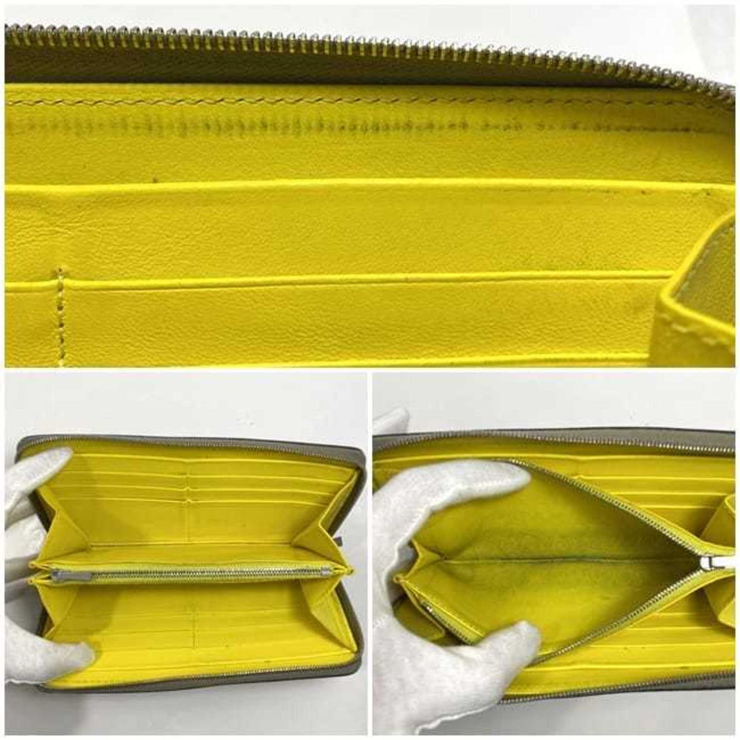 Celine Round Long Wallet Large Zipped Ec-22339 Greige 105003Afe.09So Leather W-Lm-3158 Celine