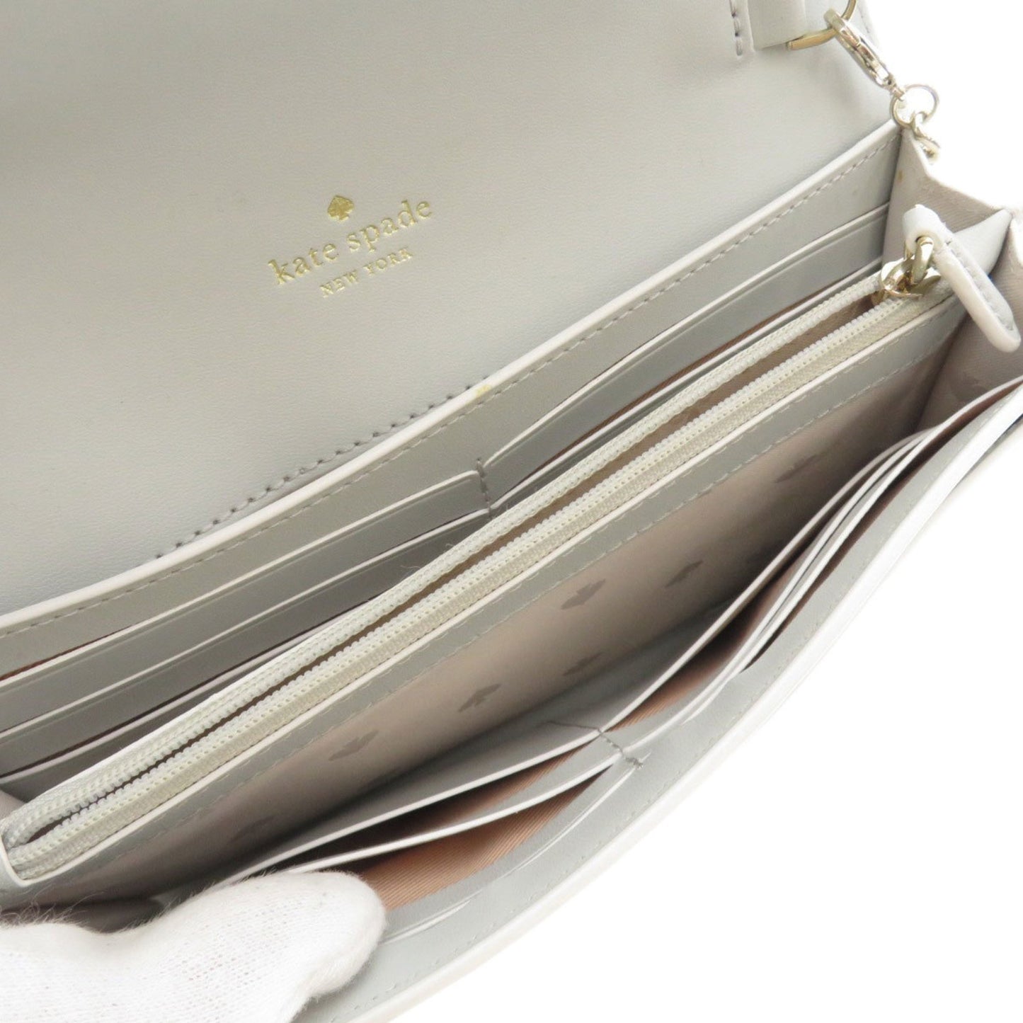 Kate Spade Chain Wallet Motif Long Leather