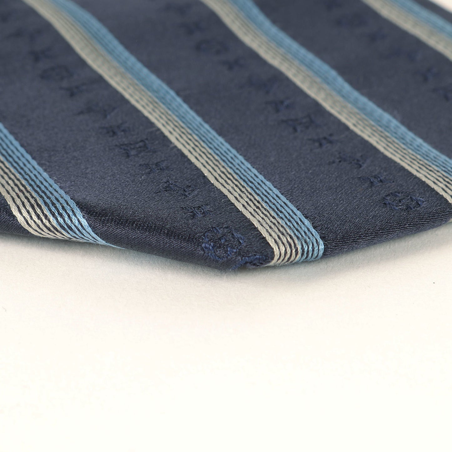 Louis Vuitton Regimental Monogram Silk Cravate Tie In Navy Blue