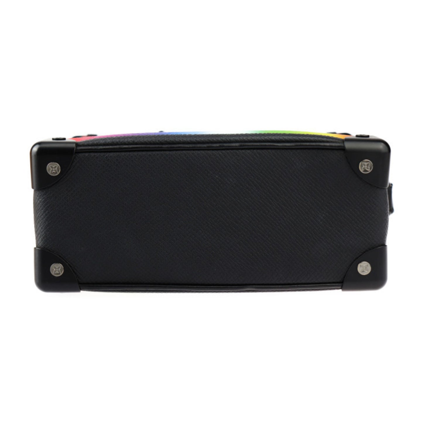 Louis Vuitton Louis Vuitton Mini Soft Trunk Taiga Shoulder Bag M30351 Leather Black Rainbow