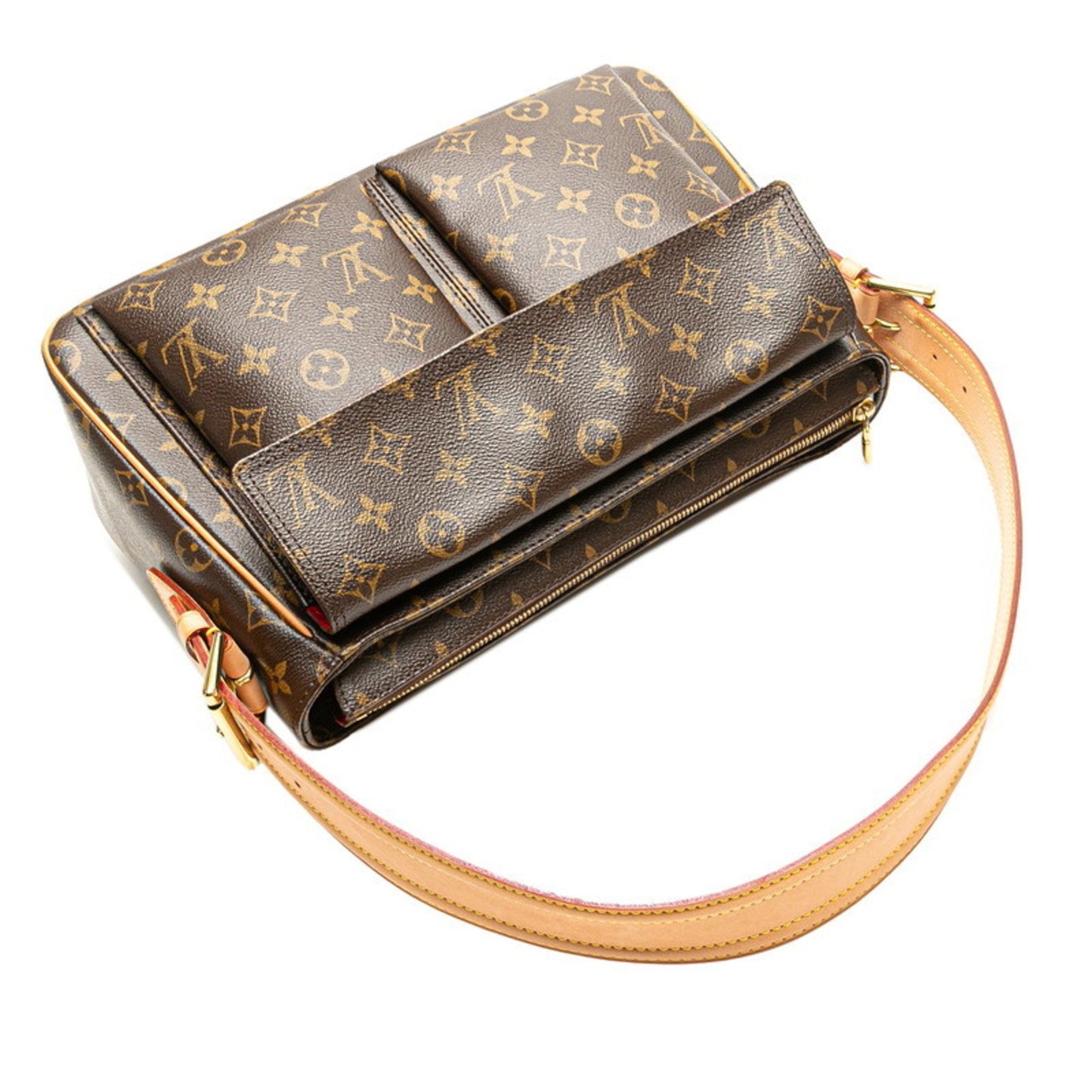 Louis Vuitton Monogram Viva Cite Gm One-Shoulder Bag M51163 Brown Pvc Leather