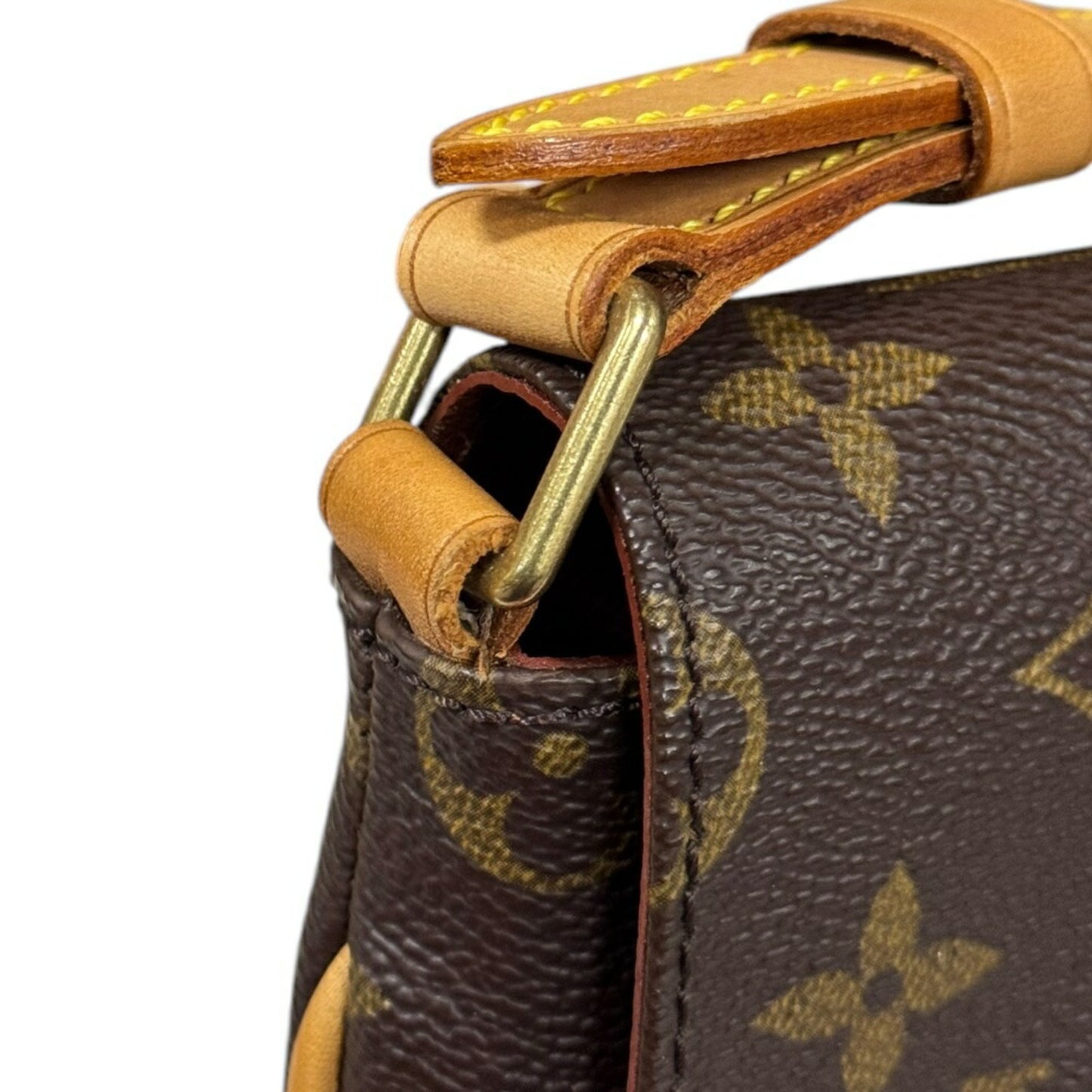 Louis Vuitton Musette Tango Monogram Shoulder Bag Canvas M51257 Brown