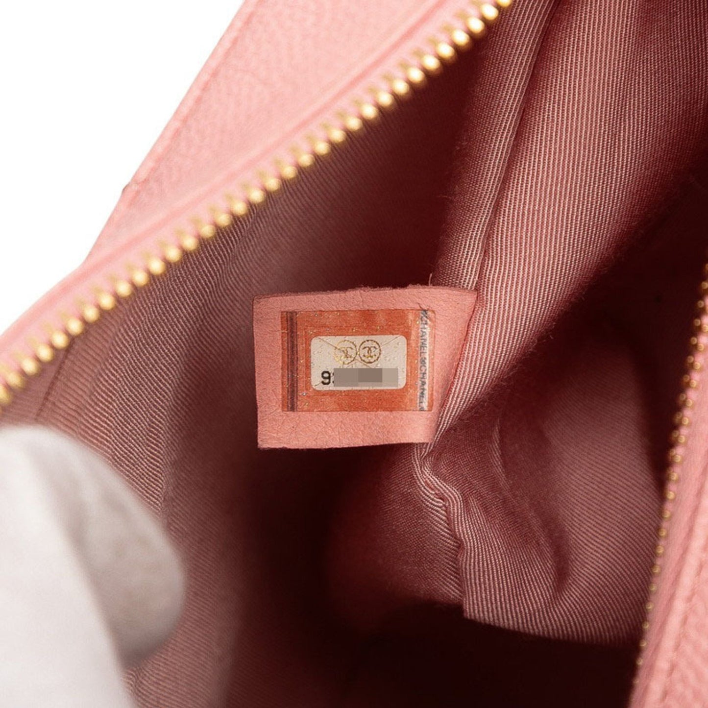 Chanel Matelasse Coco Mark Chain Shoulder Bag Handbag Pink Caviar Skin