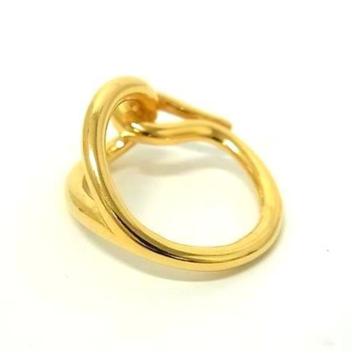 Hermes Jumbo Gold Metal Scarf Ring