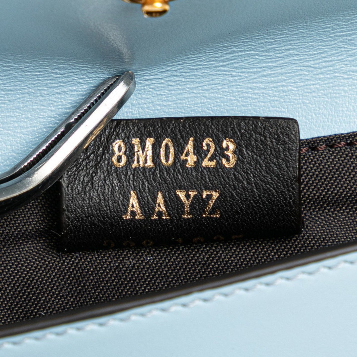 Fendi Roma Card Case Business Holder 8M0423 Light Blue Leather