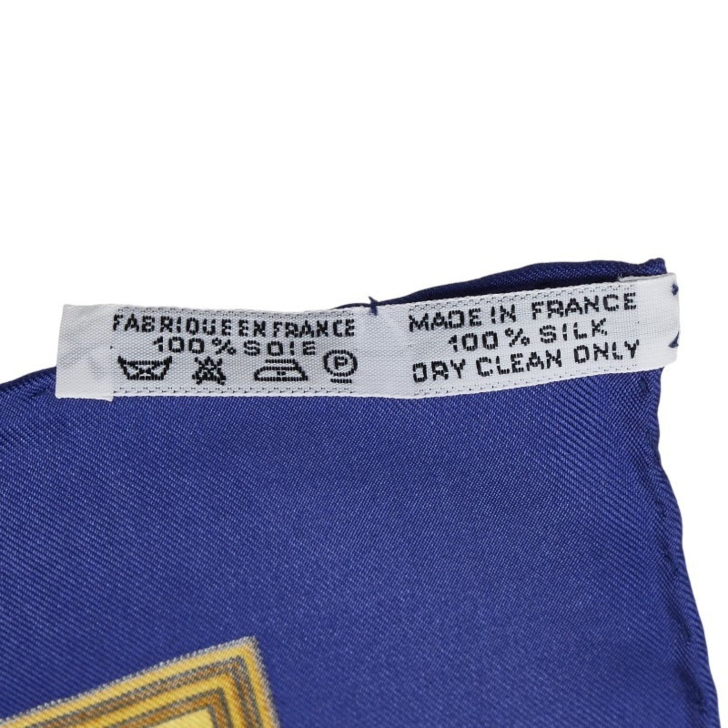 Hermes Carre 90 Les Tuileries Tuileries Park Scarf Muffler Navy White Silk