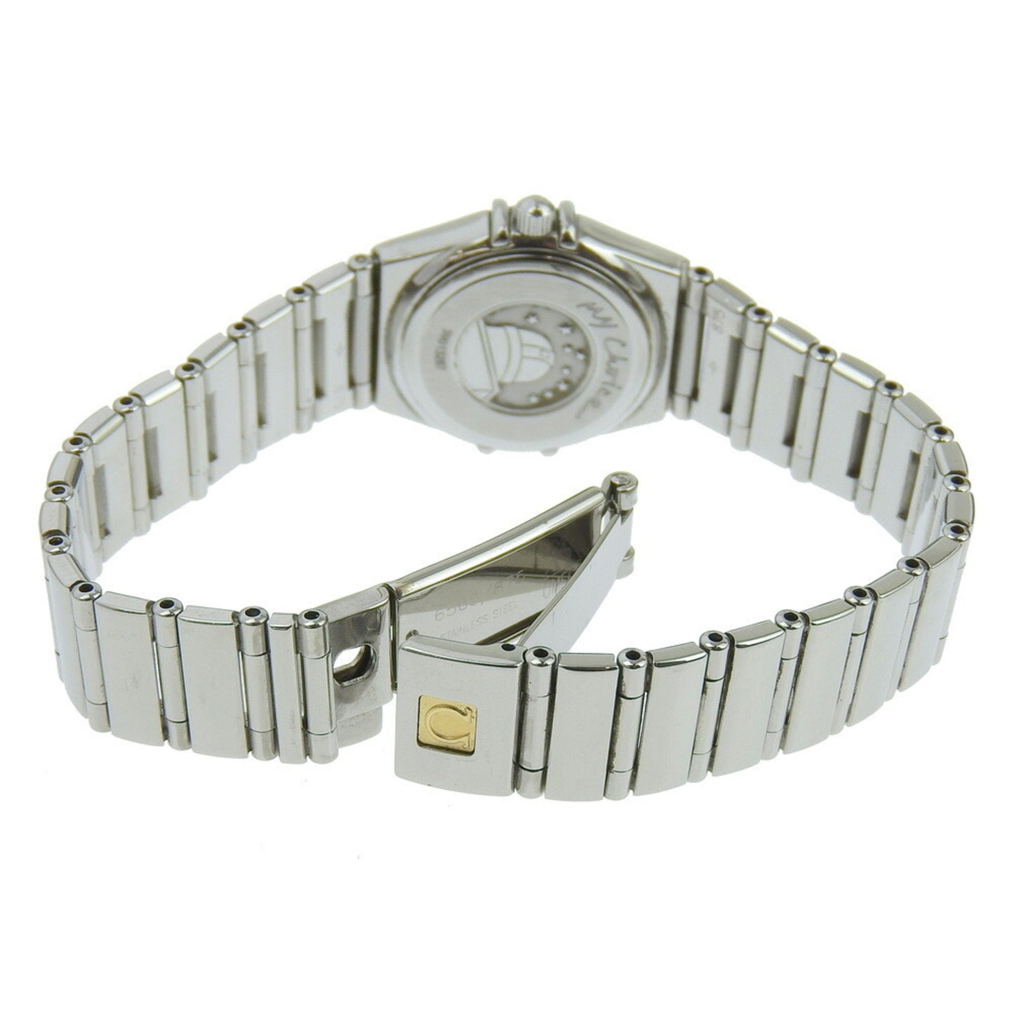 Omega Constellation Mini Watch My Choice 1561.71 Stainless Steel Quartz Analog Display White Shell