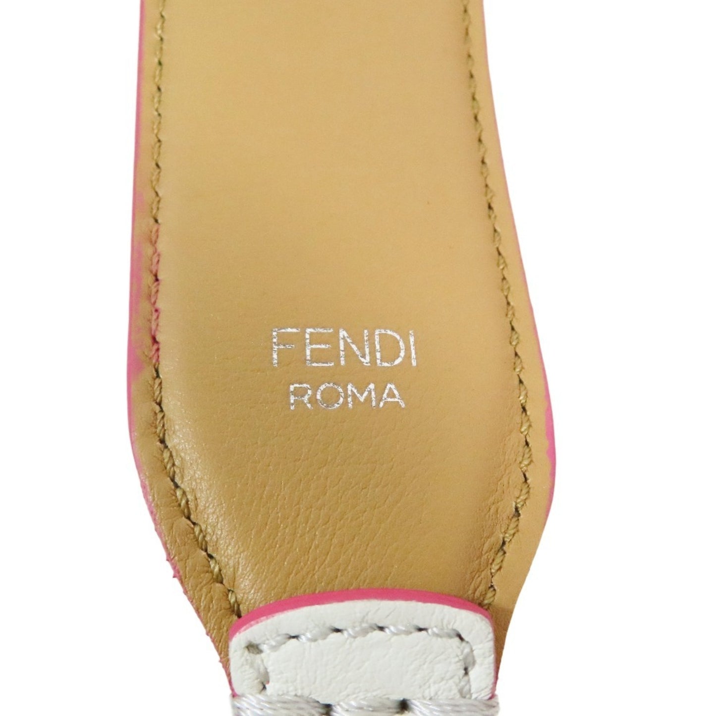Fendi Strap You Rockstud Shoulder Strap In Multicolored Leather