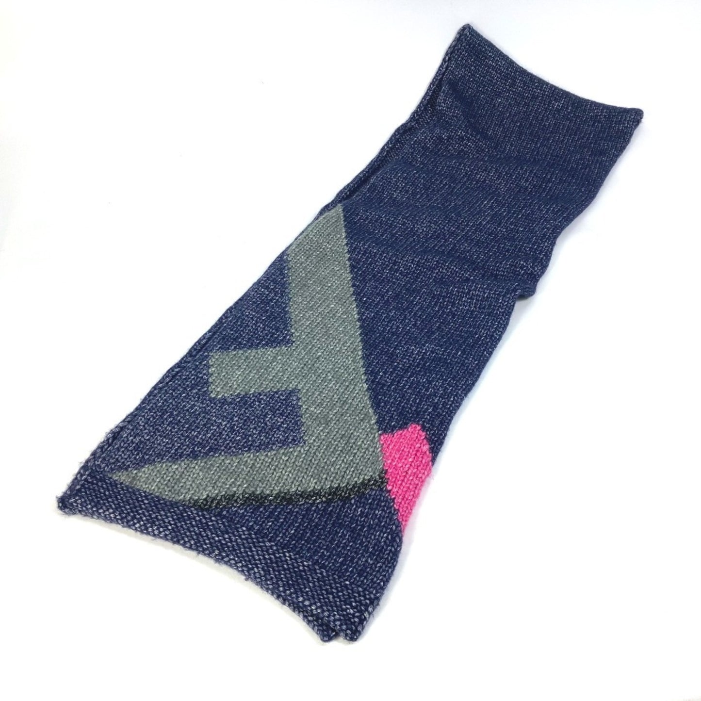 Fendi F Logo Knitted Scarf Wool Silk