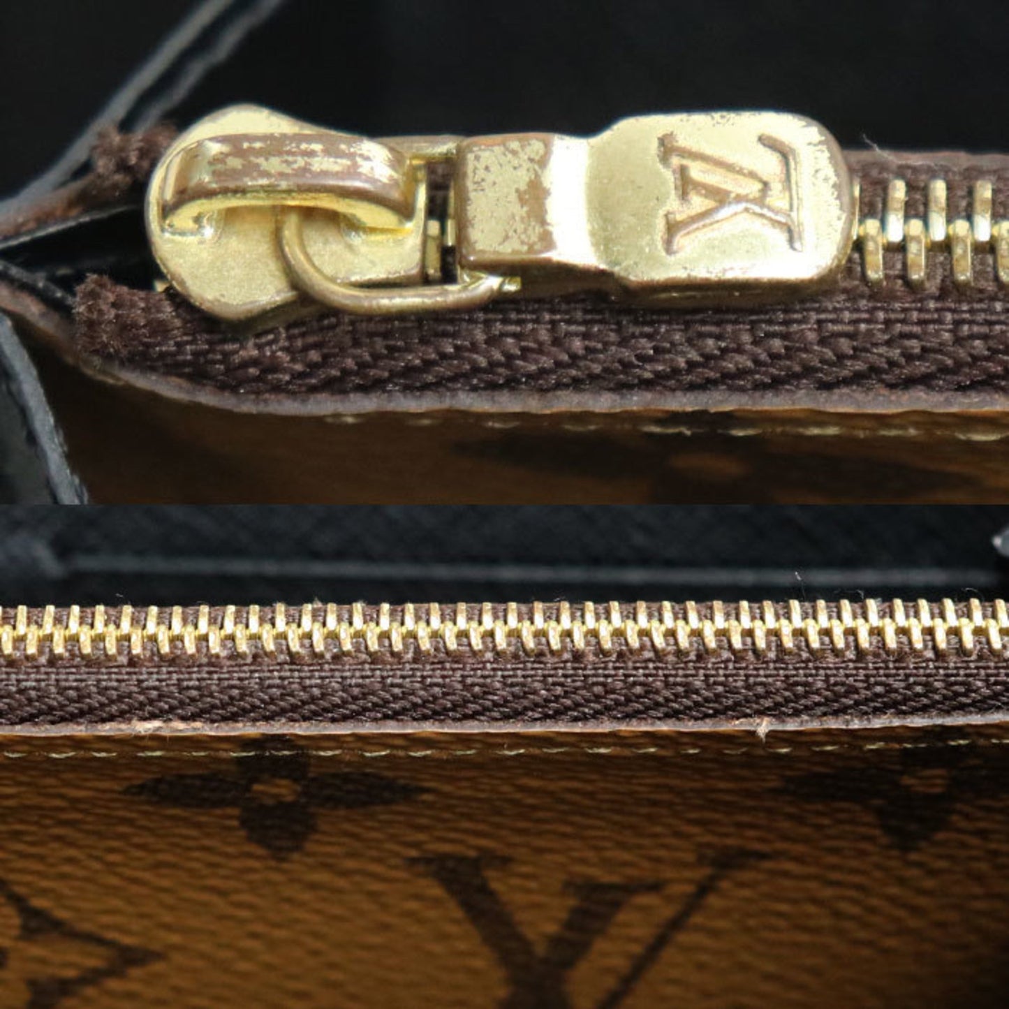 Louis Vuitton Louis Vuitton Portefeuille Clemence Long Wallet Round Monogram Reverse Brown M82336