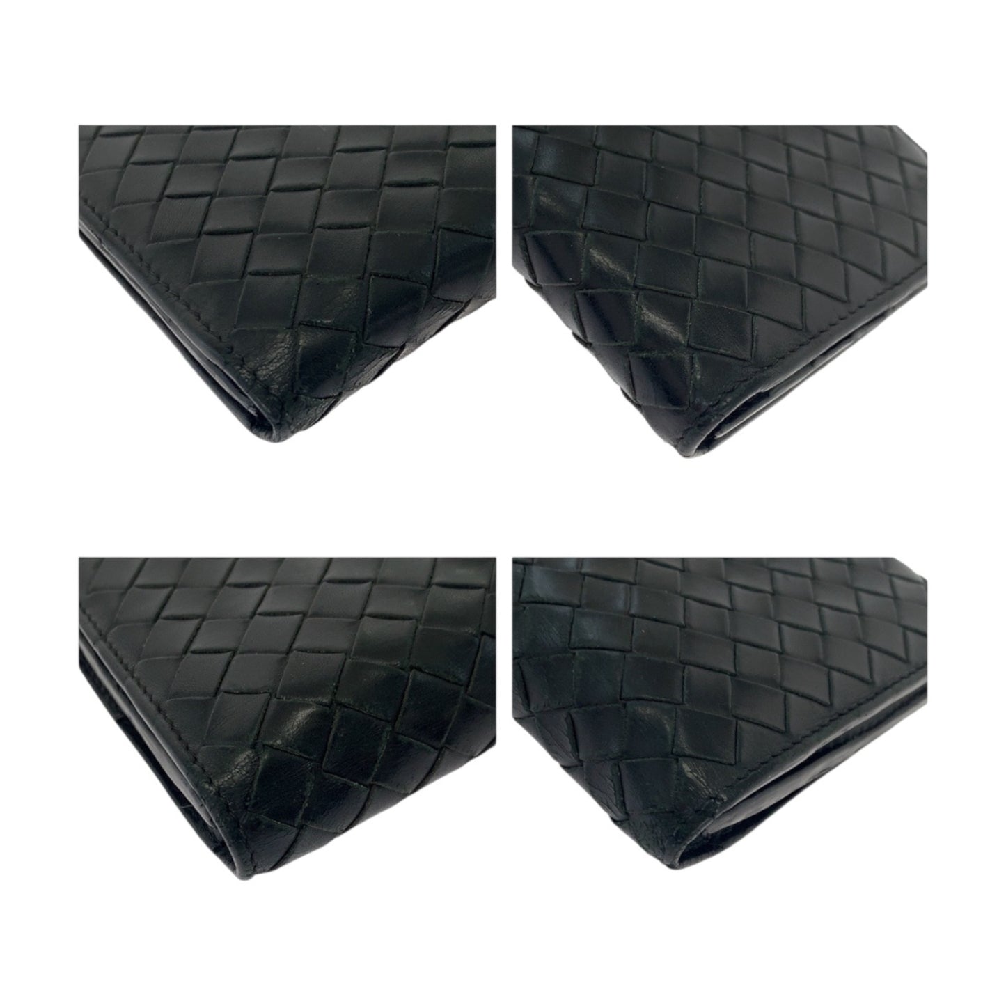 Bottega Veneta Intrecciato Black Leather Long Wallet