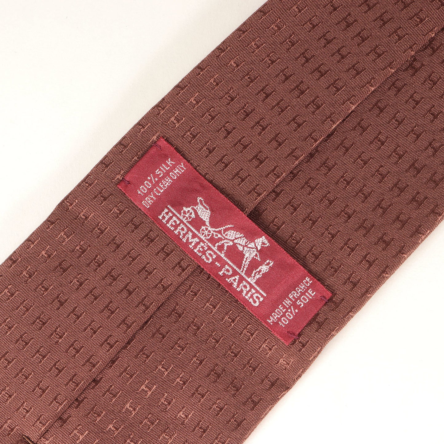 Hermes Men'S Faconnee H Jacquard Silk Tie