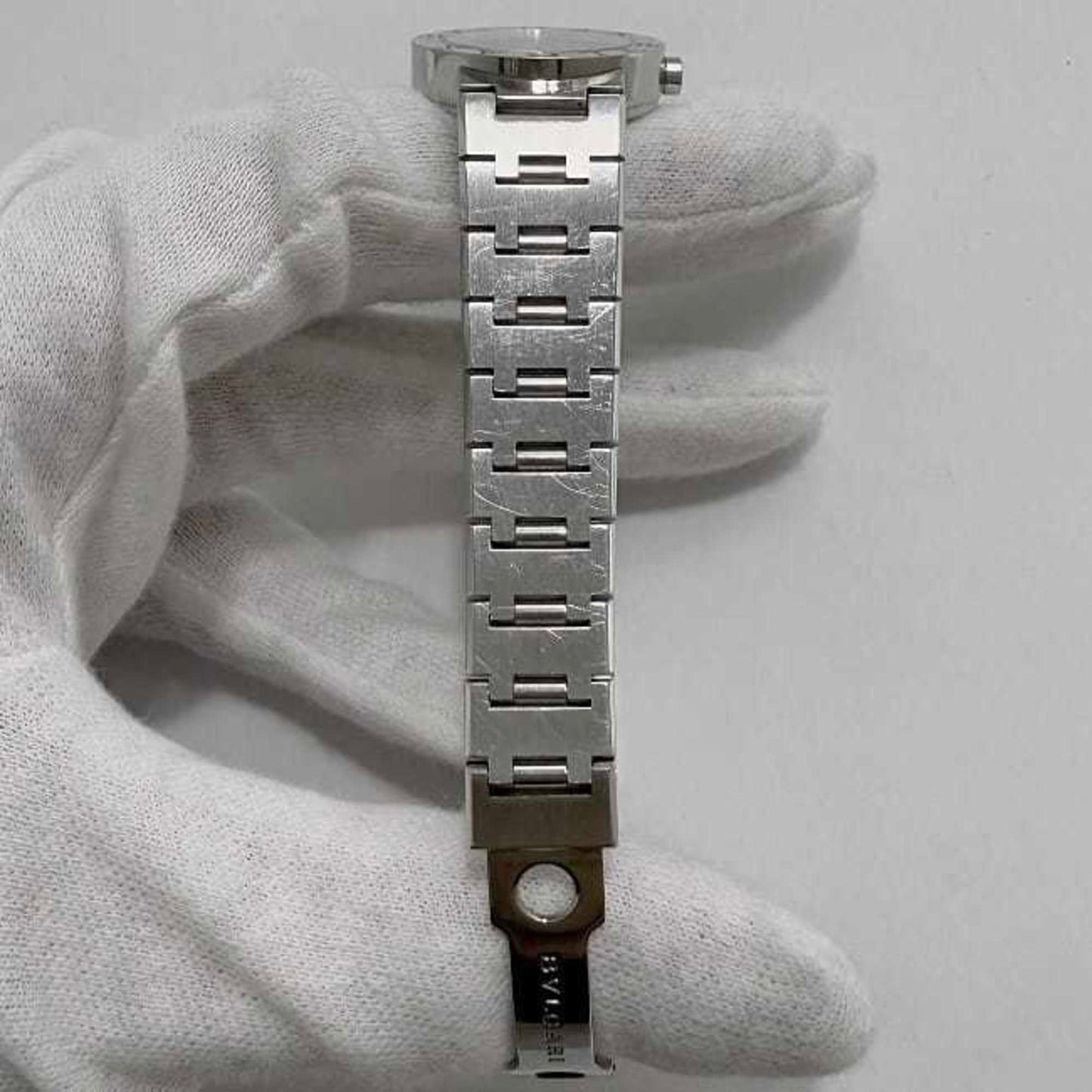 Bvlgari Watch F-21814 Black Silver Bb23Ss
