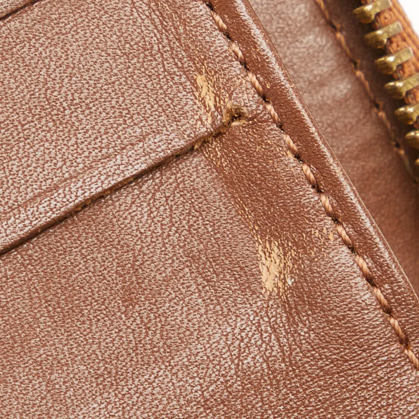 Louis Vuitton Monogram Vernis Bloom Round Bi-Fold Wallet M91152 Bronze Brown Patent Leather