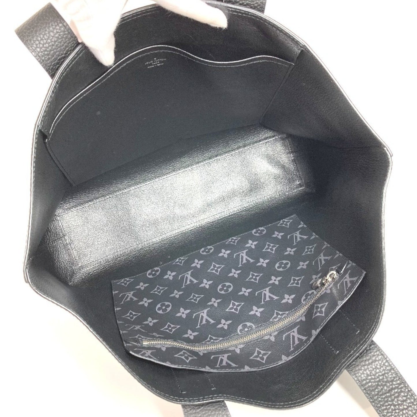 Louis Vuitton M52817 Monogram Eclipse Cabas Voyage Nv Shoulder Tote Bag In Taurillon Leather