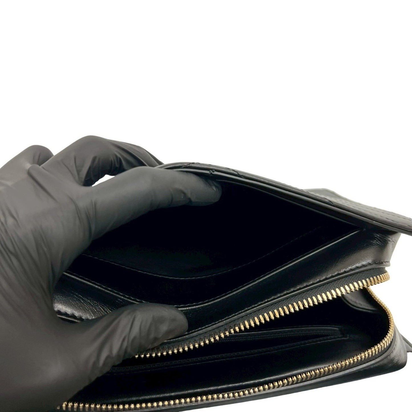 Chanel V-Stitched Coco Mark Logo Hardware Leather Shoulder Bag In Black