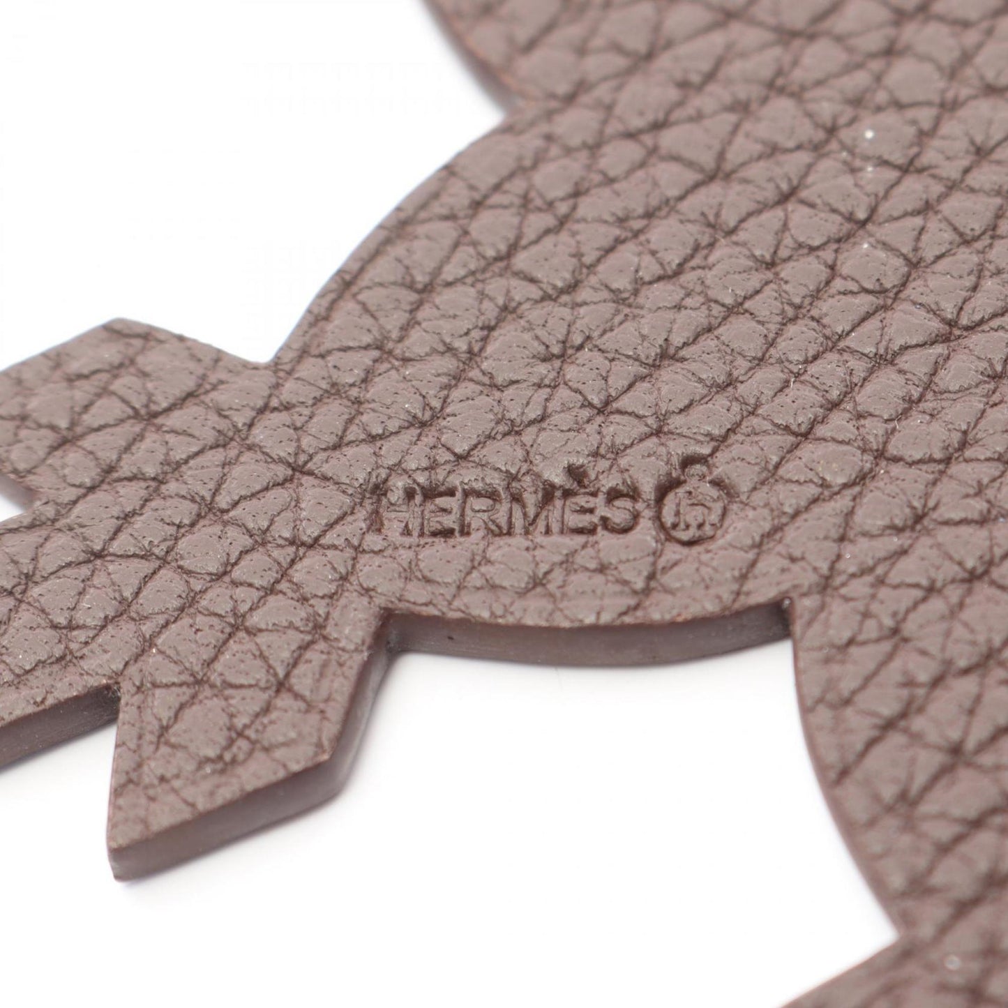 Hermes Herms Petit H Snowflake Charm Accessory Togo Epsom