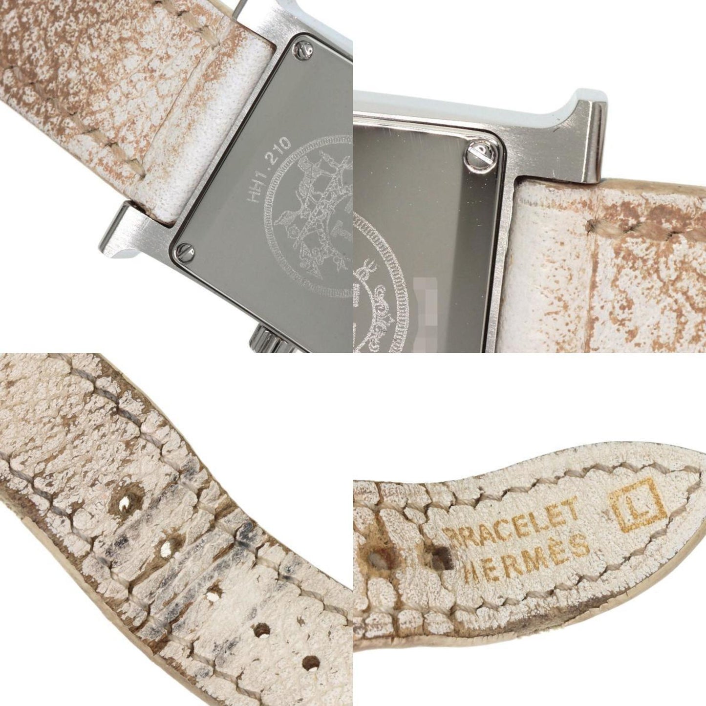 Hermes Hh1.210 H Watch Stainless Steel Leather