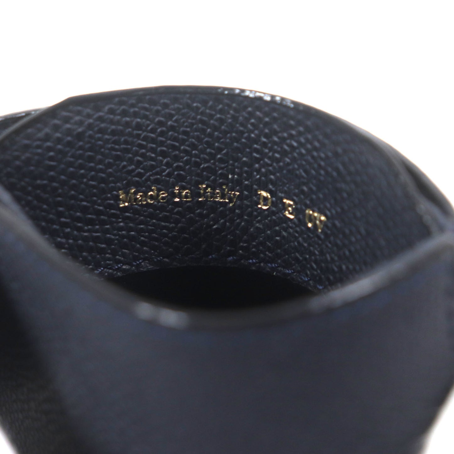 Valextra Double Money Clip Leather Wallet/Billfold In Dark Navy With Silver Hardware