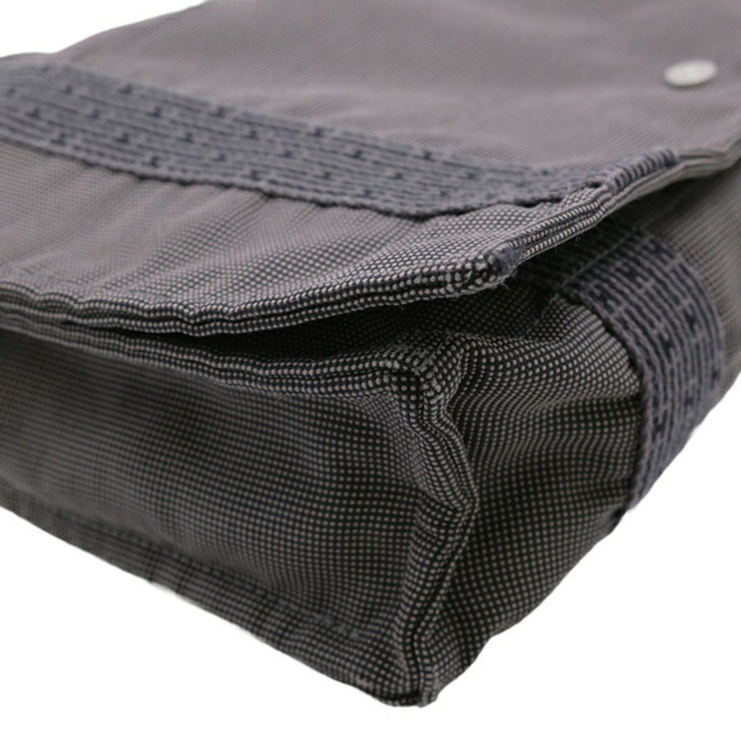 Hermes Hermes Air Line Bassus Mm Shoulder Bag Nylon Canvas Grey