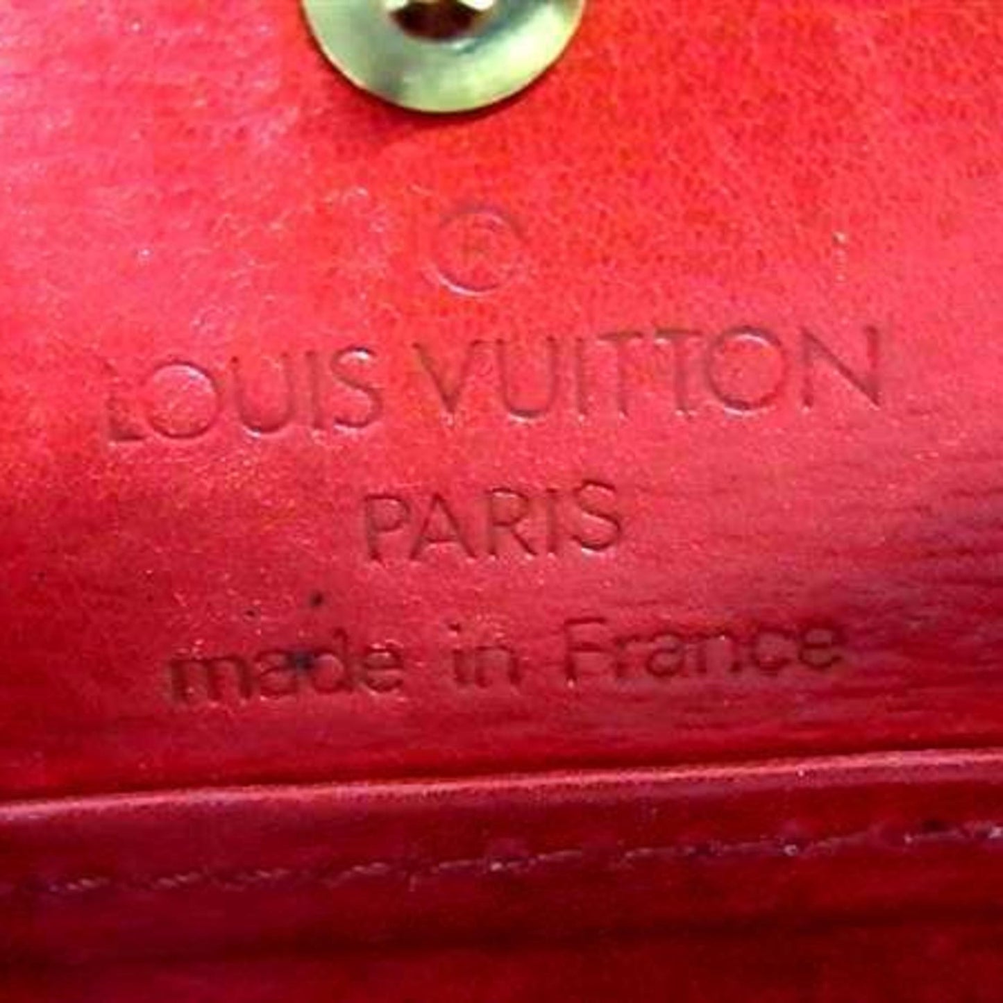 Louis Vuitton Louis Vuitton Porte Monnaie Boite Wallet/Coin Case M63697 Castilian Red Epi Leather