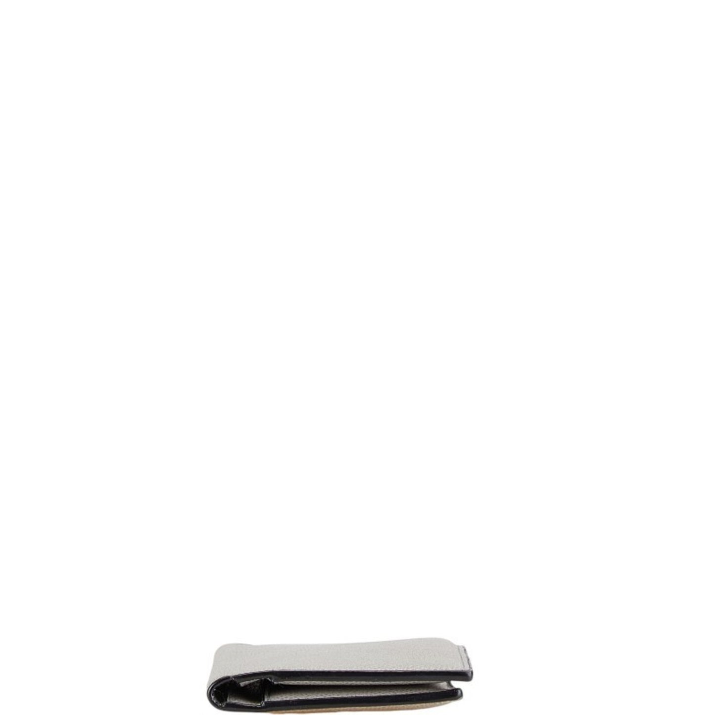 Valextra Vertical 12 Card Long Wallet Billfold Grey Leather