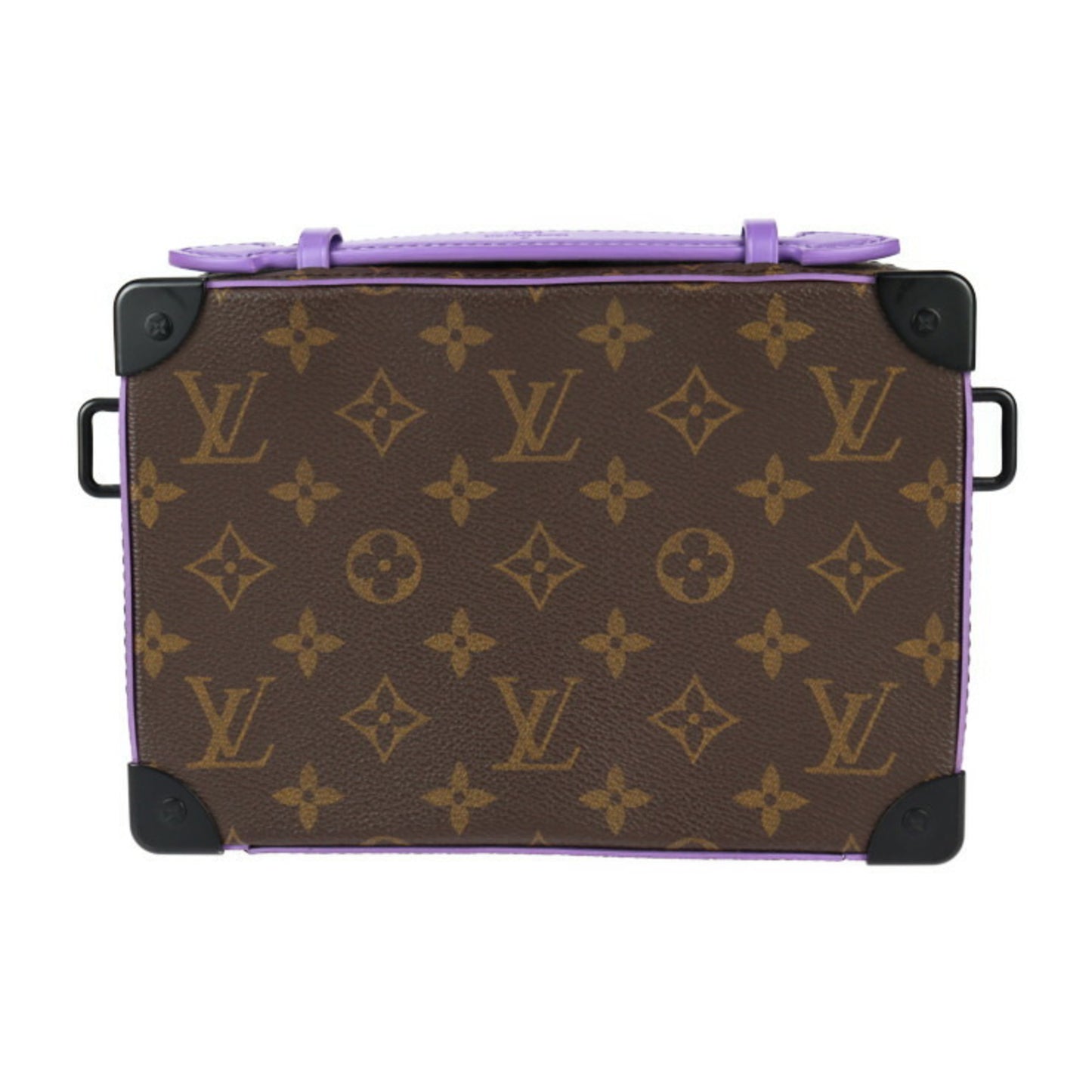 Louis Vuitton Louis Vuitton Handle Soft Trunk Monogram Macassar Handbag M46264 Leather Brown Purple