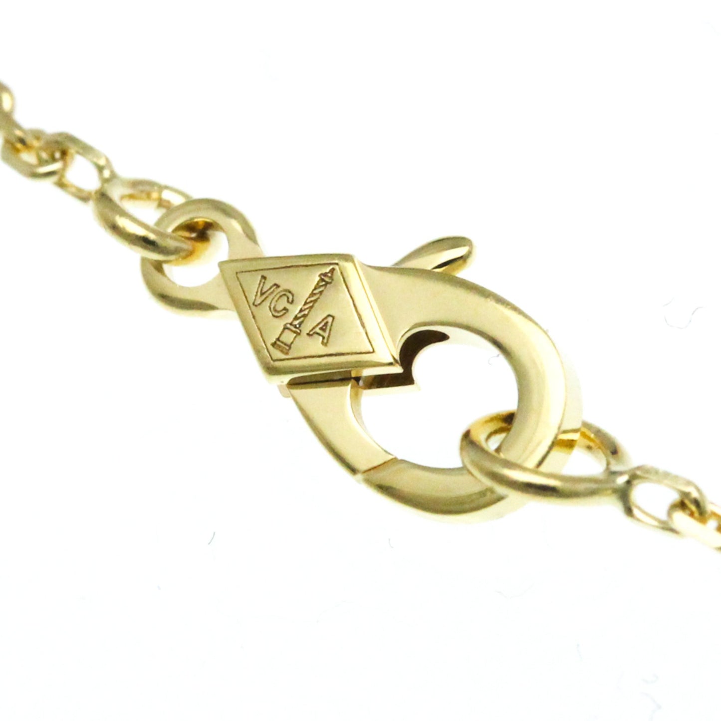 Van Cleef & Arpels Vintage Alhambra Necklace Yellow Gold (18K) Mother Of Pearl Men