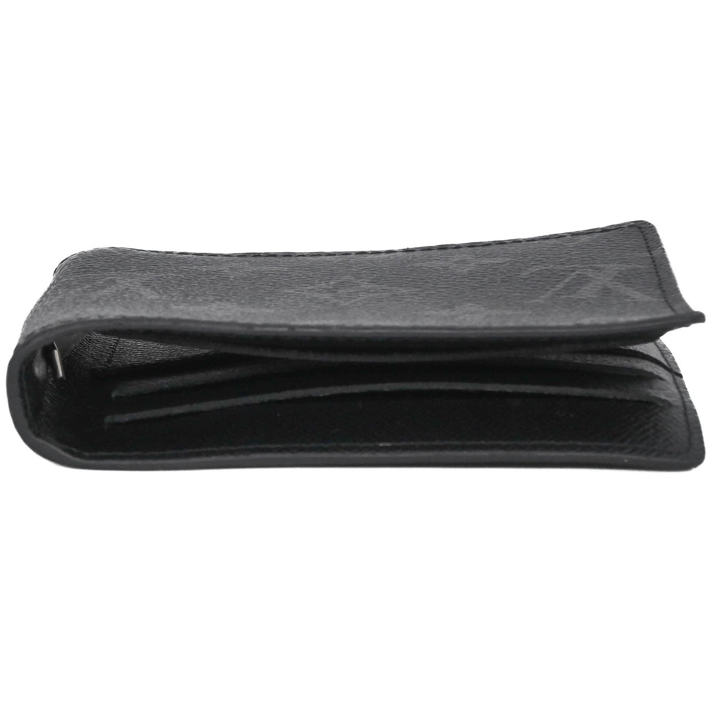 Louis Vuitton Monogram Eclipse Portefeuille Pans M62480 Compact Wallet In Black