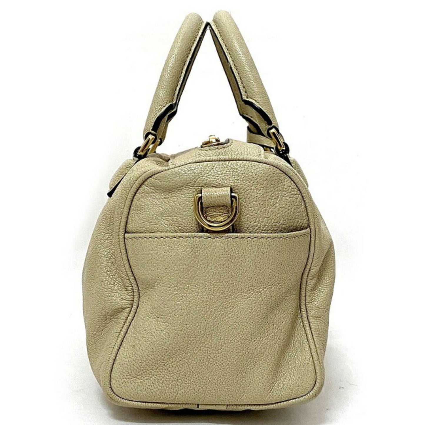 Loewe 2Way Gold Lame Anagram Leather Loewe Boston Handbag Champagne