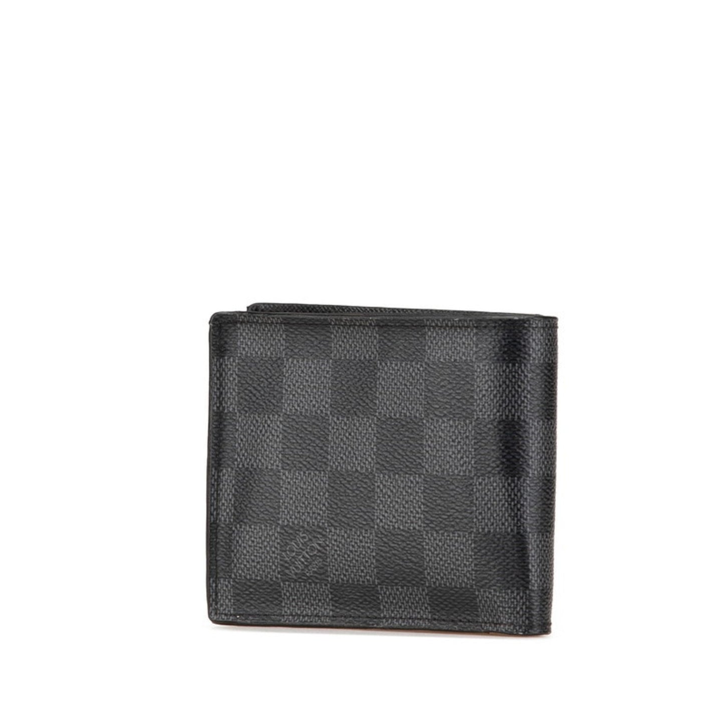 Louis Vuitton Damier Graphite Portefeuille Marco Nm Bi-Fold Wallet N63336 Black Pvc