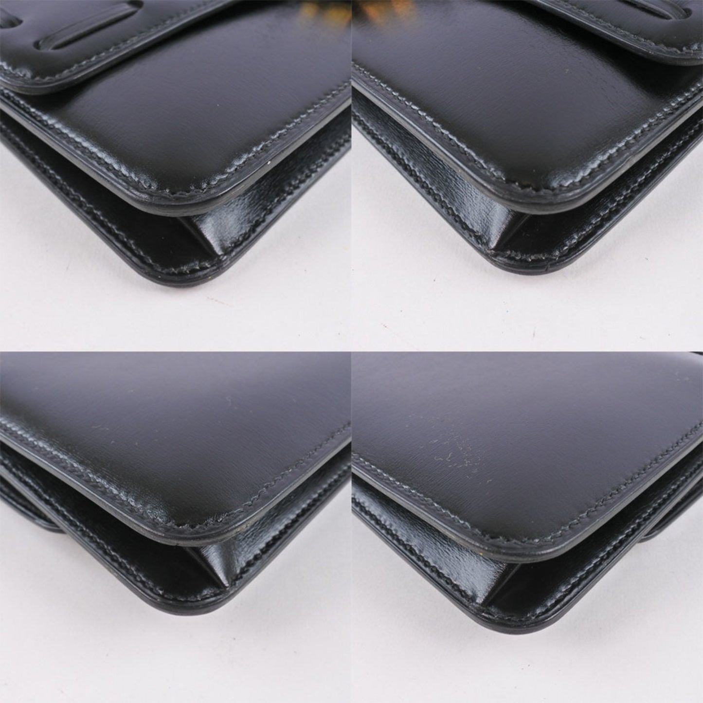 Hermes 2Way Clutch Tassel Calf Black ?O