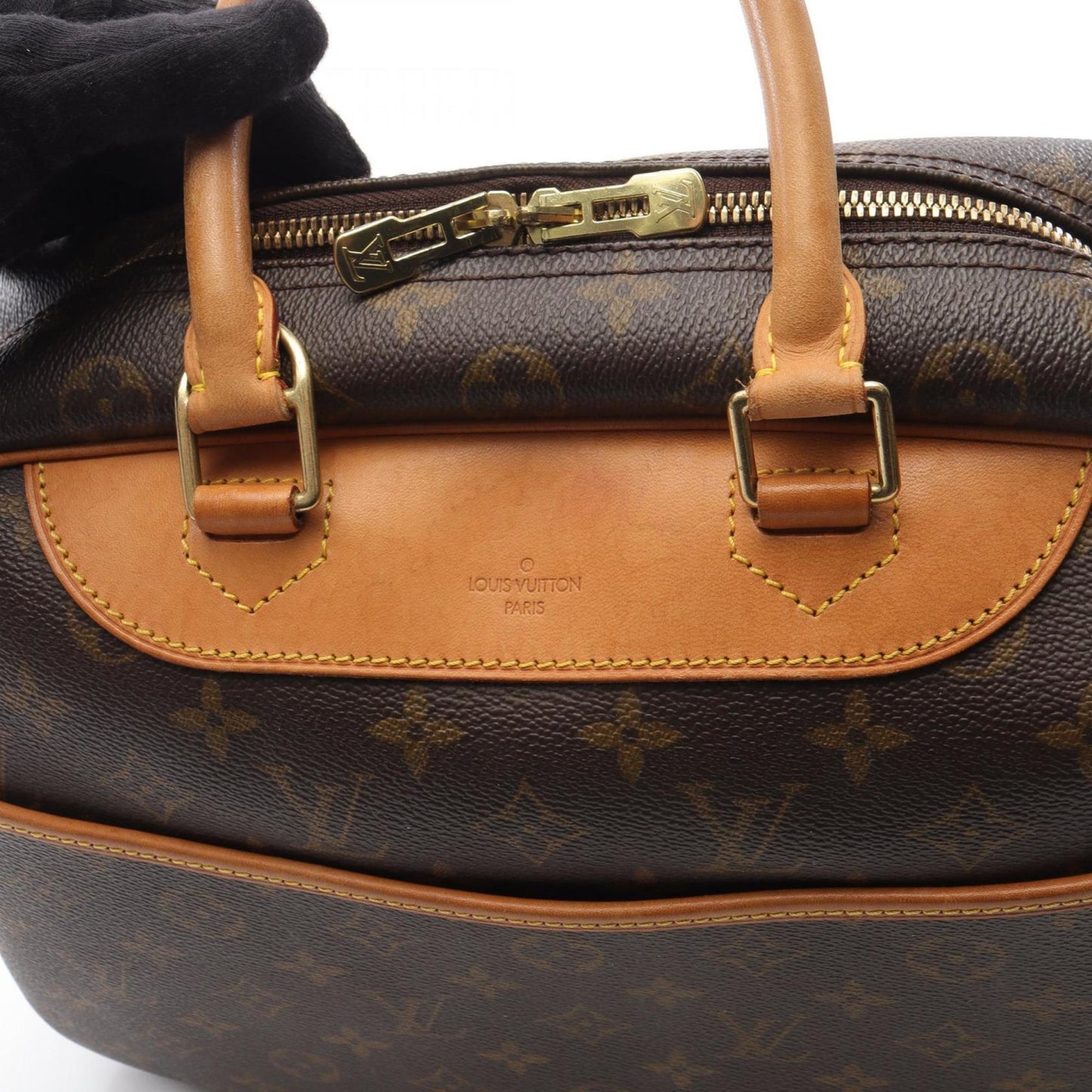 Louis Vuitton Deauville Bowling Vanity Monogram Handbag In Coated Canvas And Leather