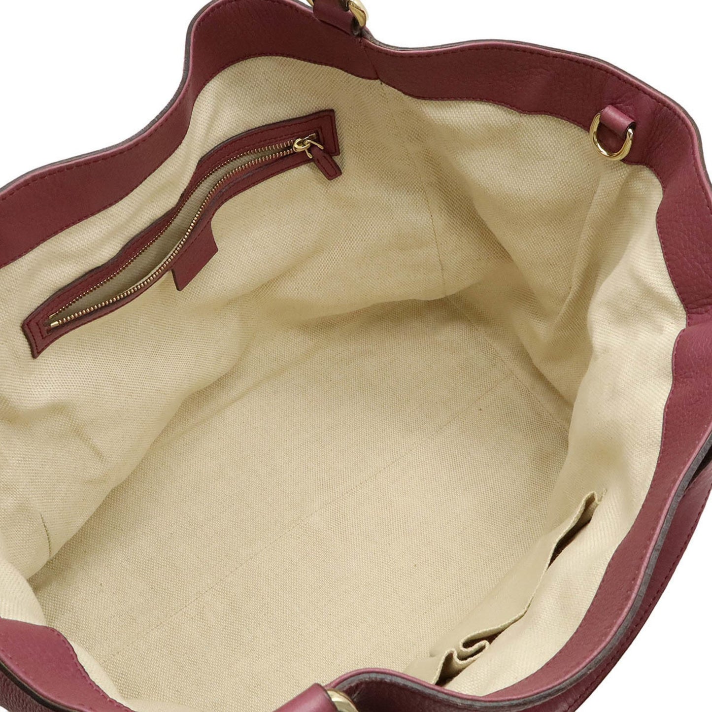 Gucci Soho Cellarius Tote Bag Shoulder Tassel Leather Pink Purple 282309