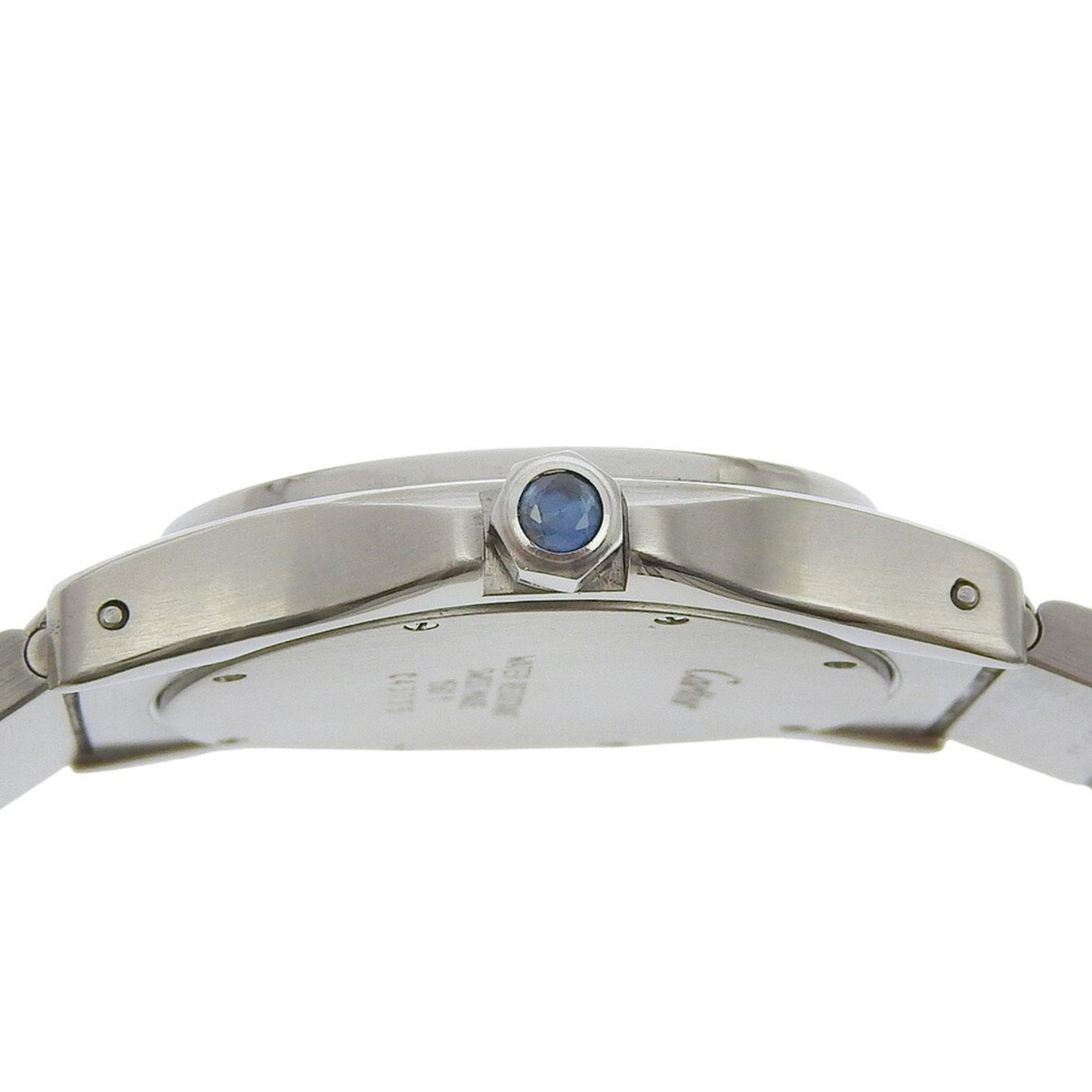 Cartier Santo Cougar Mm Watch W20027K1 Stainless Steel Quartz Analog Display White Dial