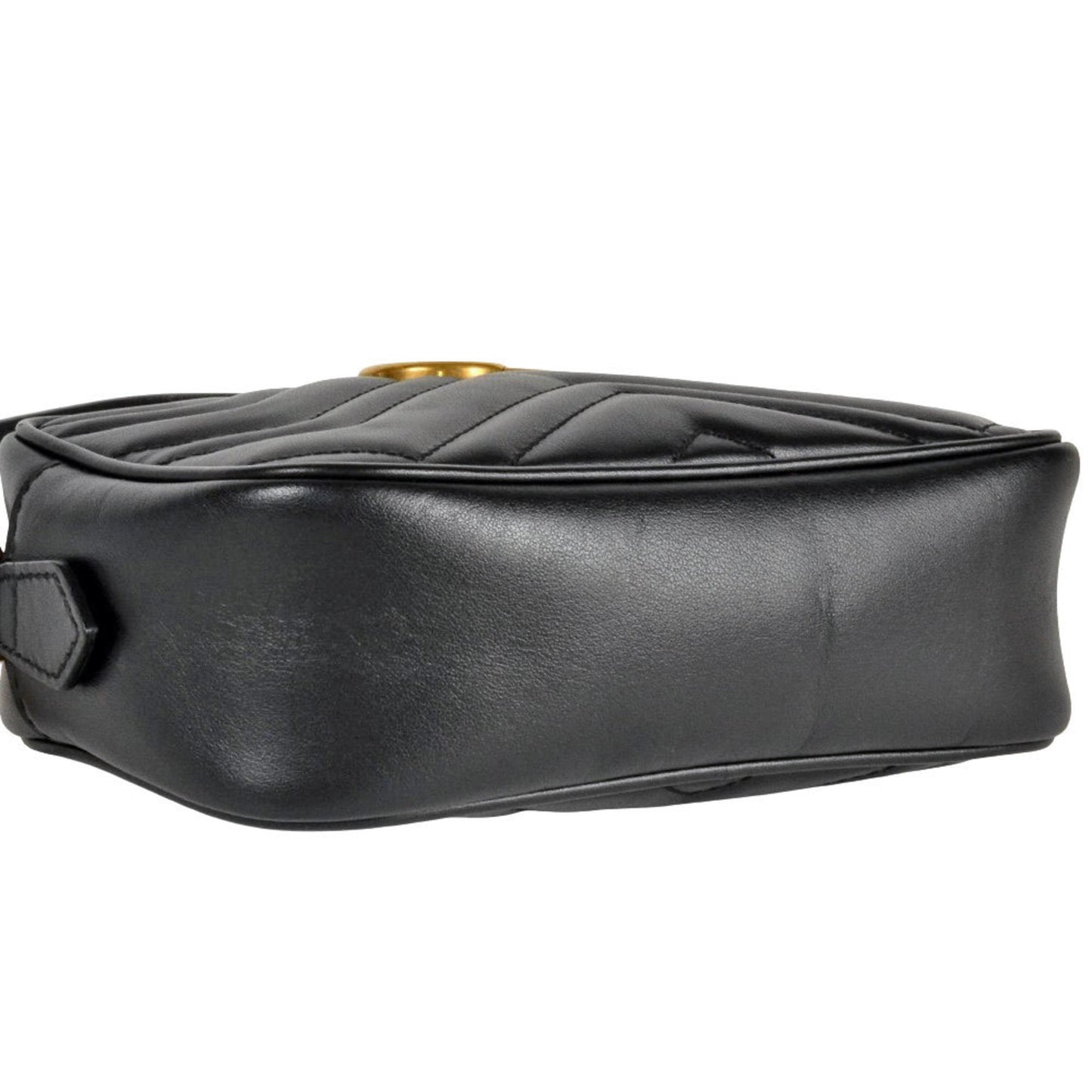 Gucci Gg Marmont Shoulder Bag Leather 448065 Black